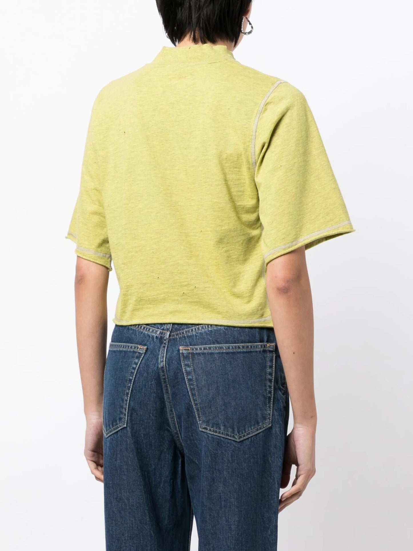 Bear-print distressed T-shirt