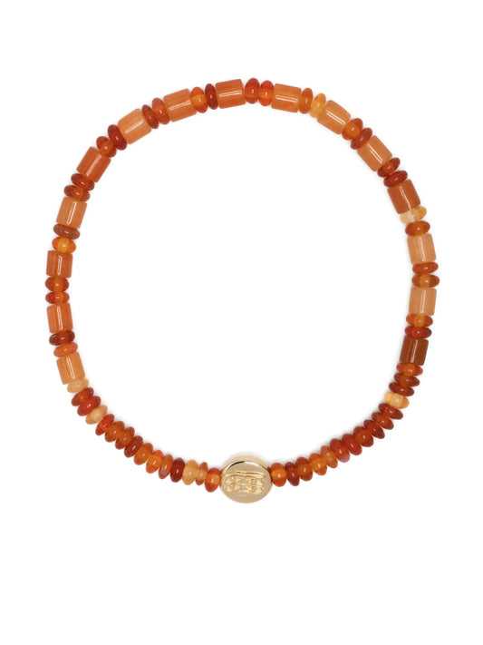 14kt yellow gold Horus Eyes beaded bracelet