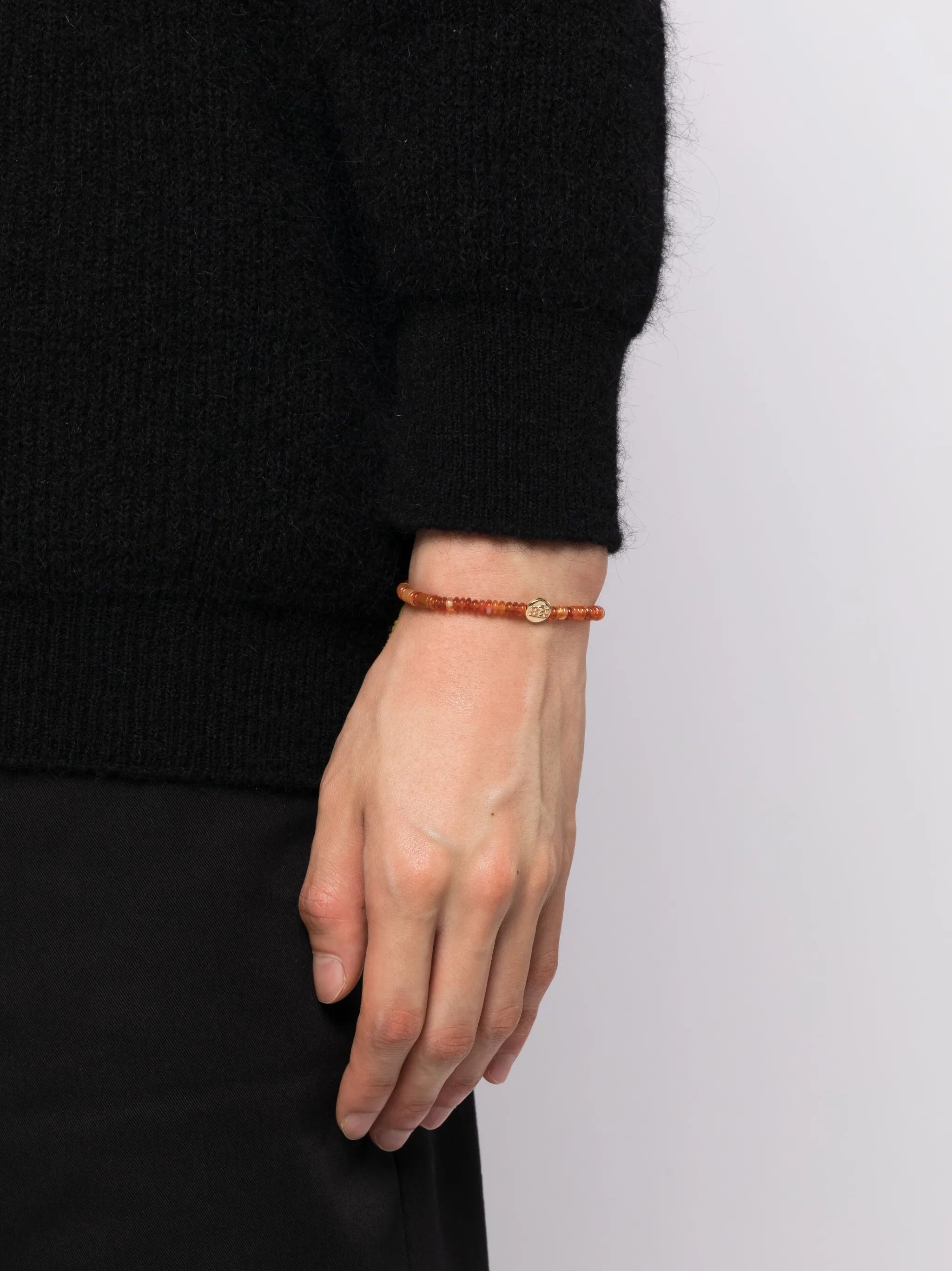 14kt yellow gold Horus Eyes beaded bracelet