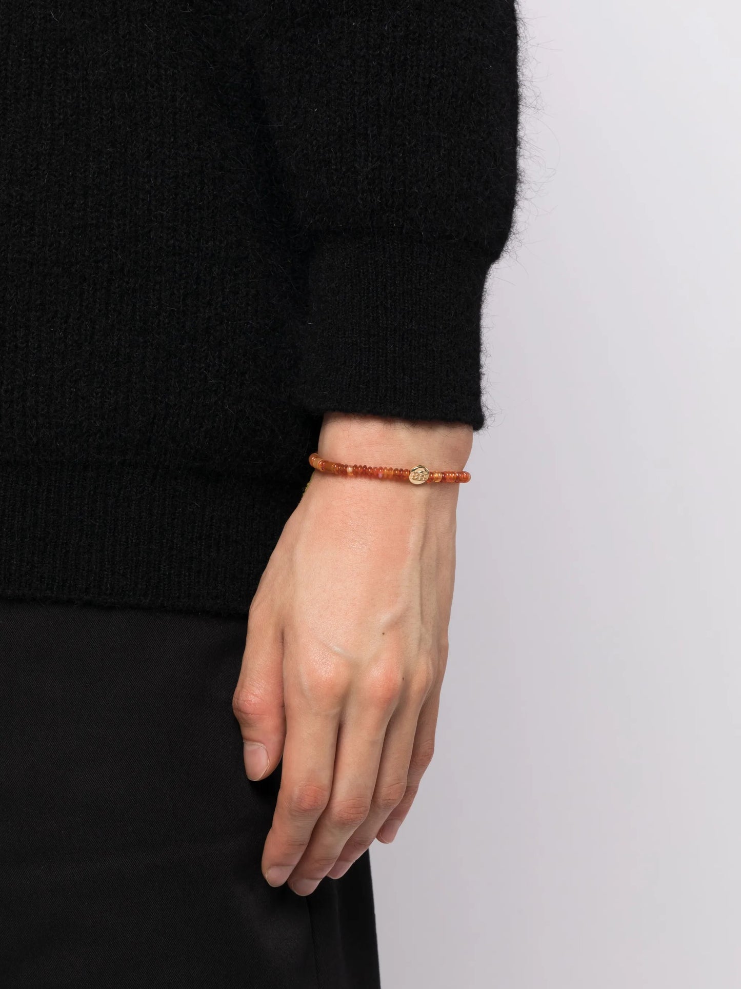 14kt yellow gold Horus Eyes beaded bracelet