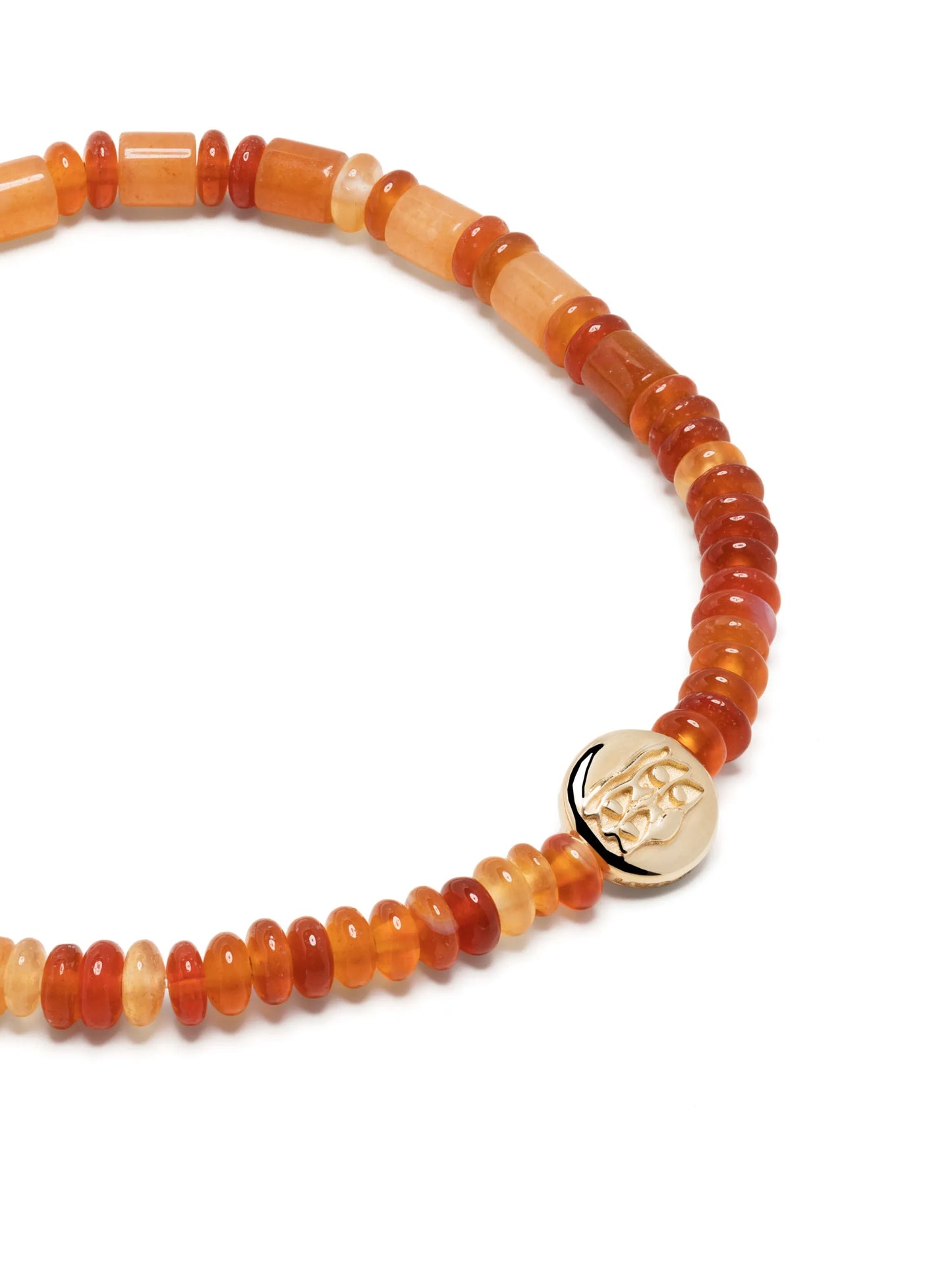 14kt yellow gold Horus Eyes beaded bracelet