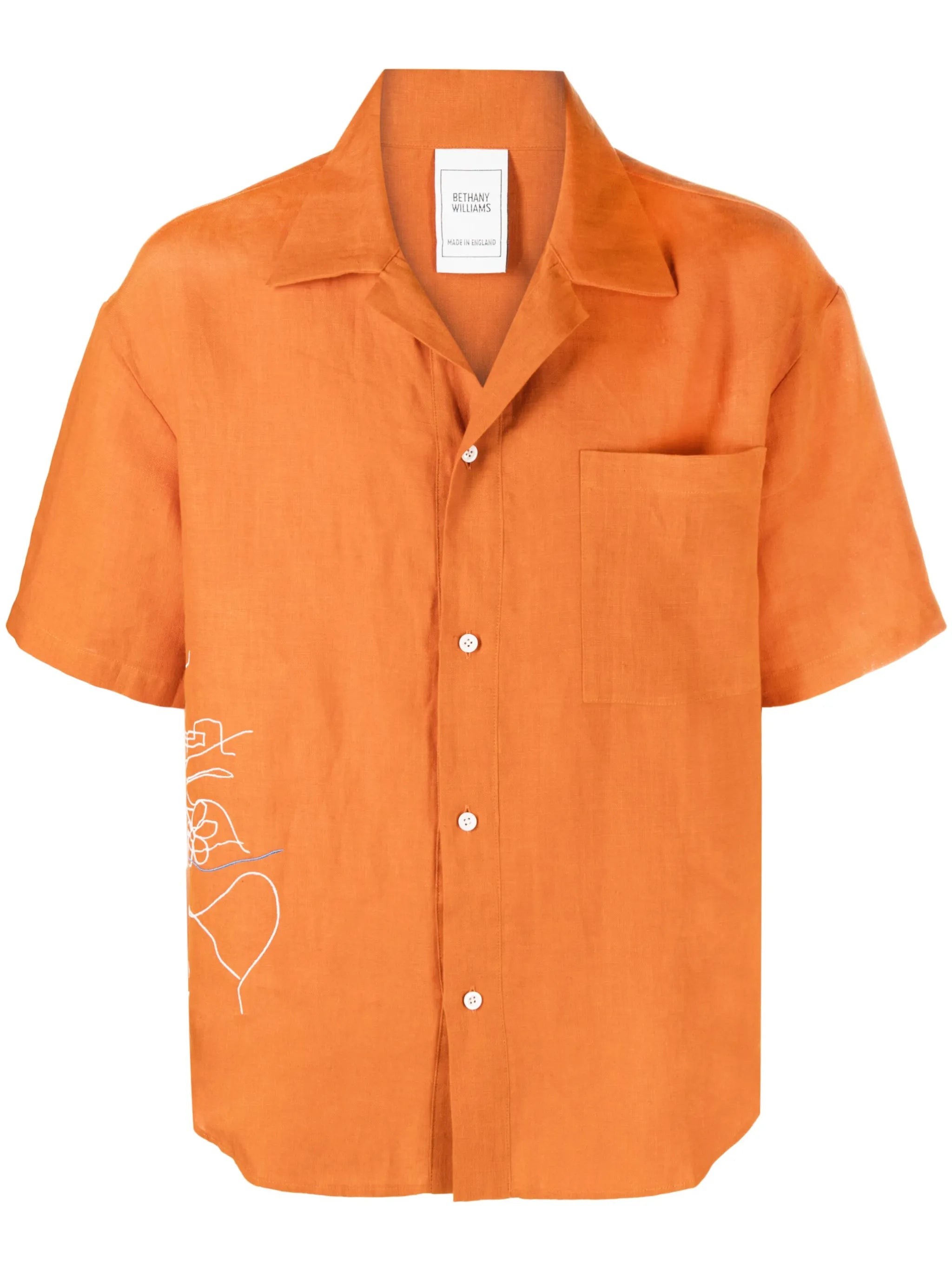 embroidered-design shirt