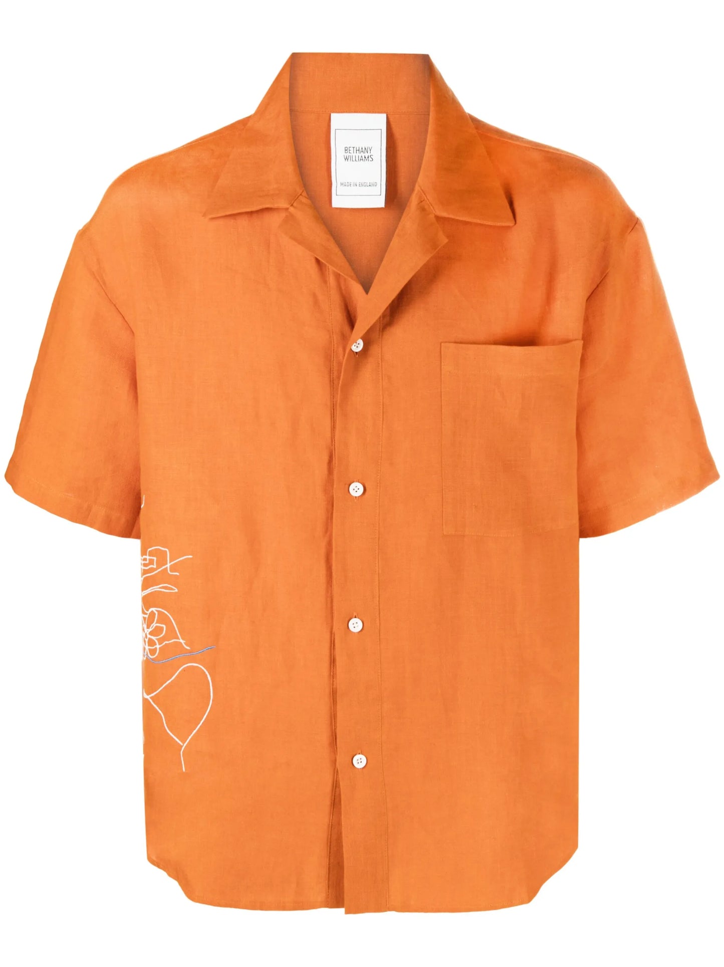 embroidered-design shirt
