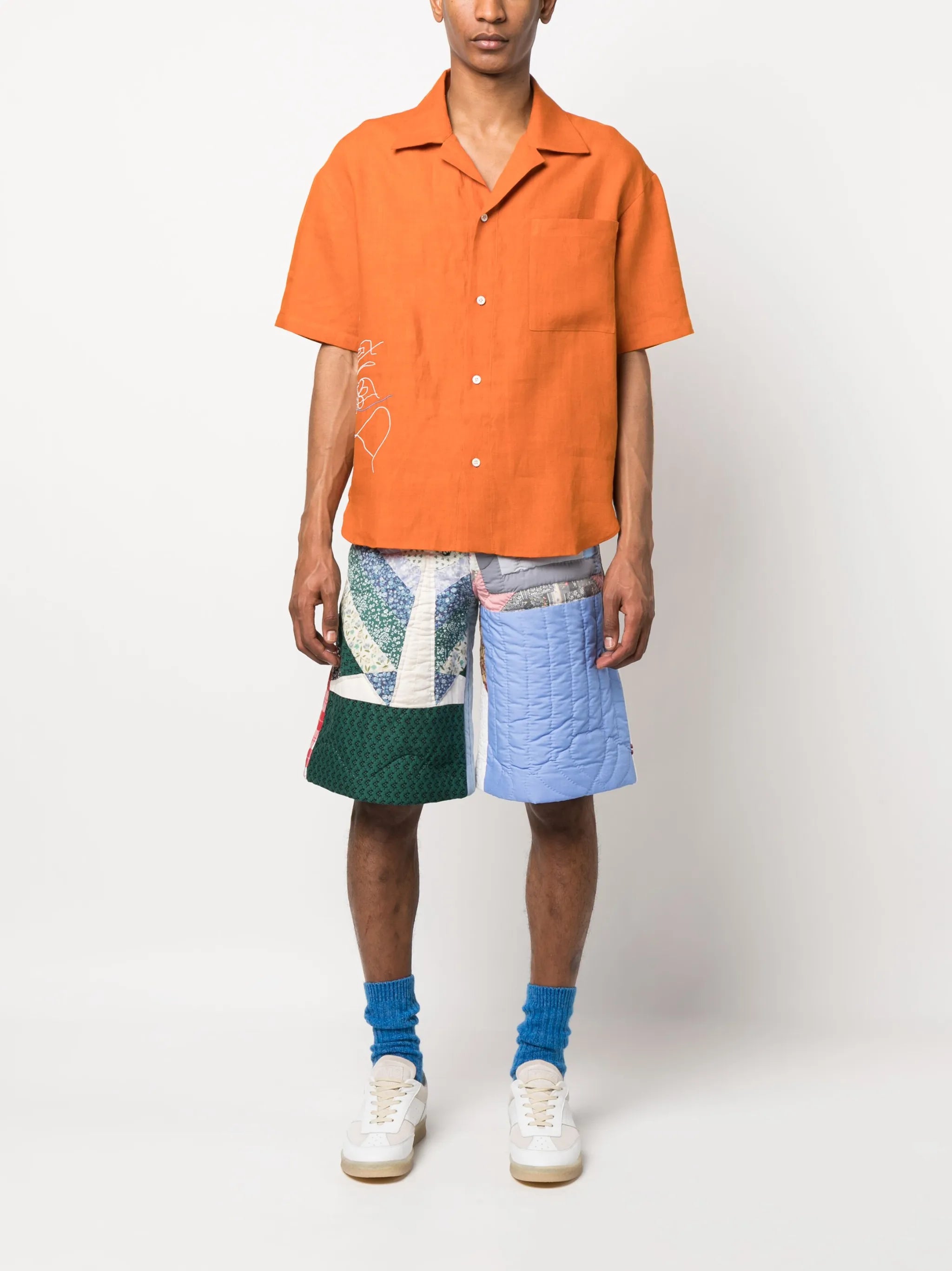 embroidered-design shirt