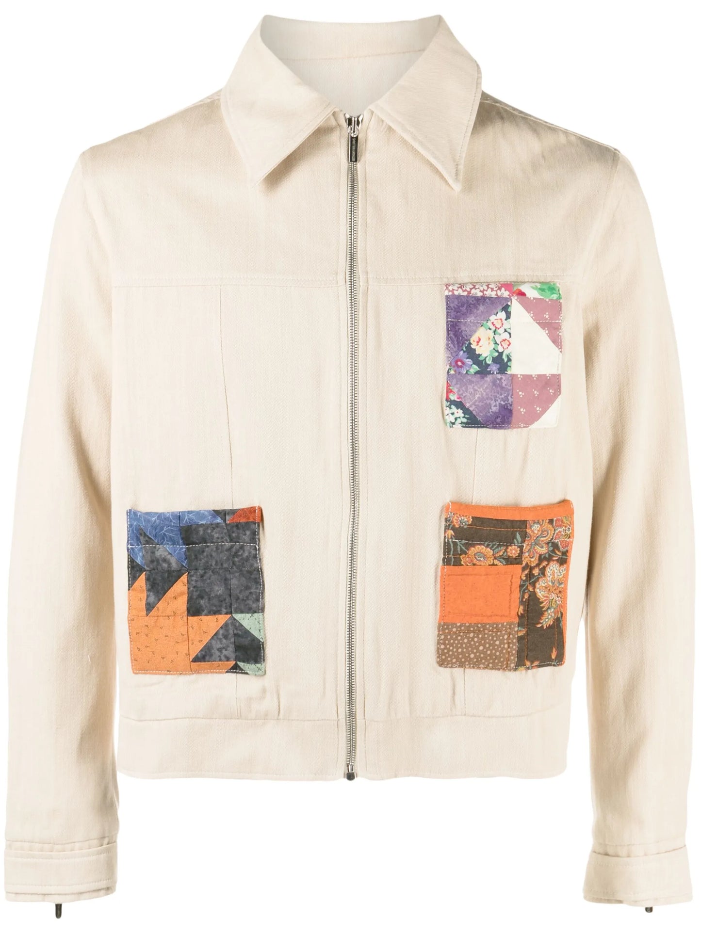quilted patch-pocket jacket