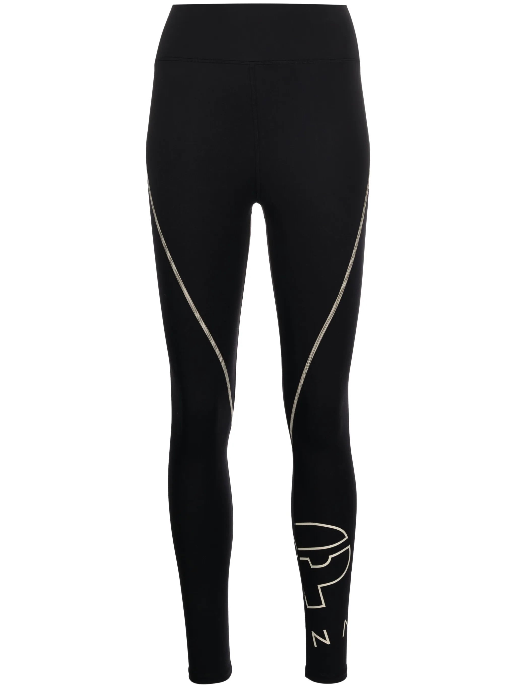 stripe-detail logo-print leggings