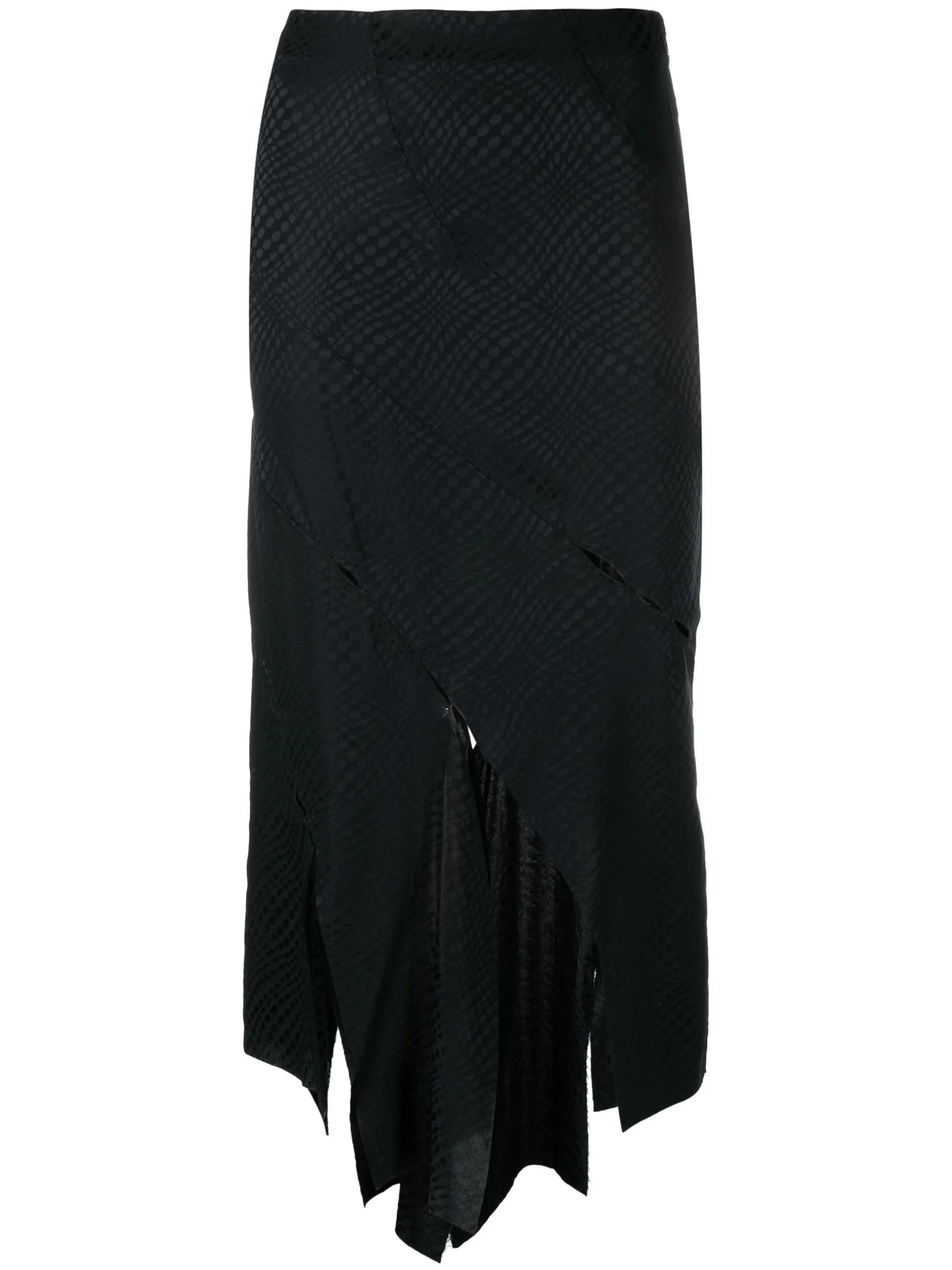 Spiral silk-blend skirt