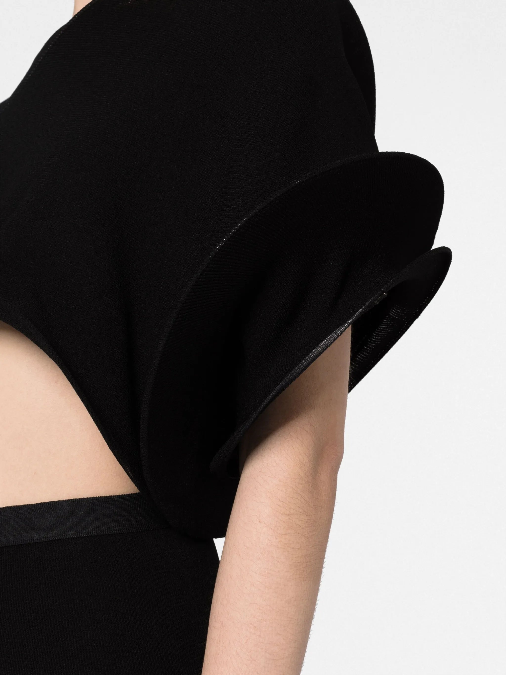 spiral asymmetrical cropped top