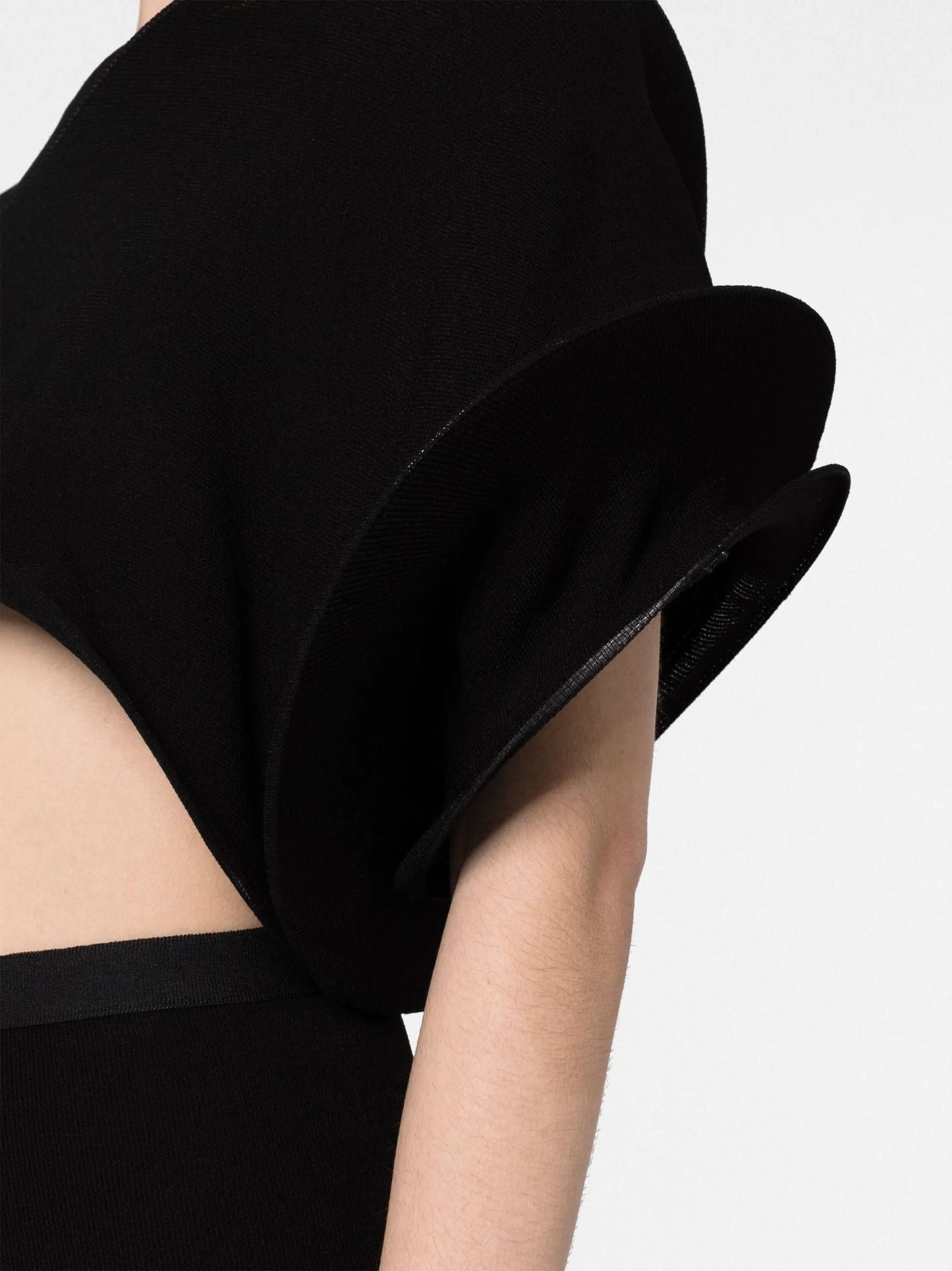 spiral asymmetrical cropped top