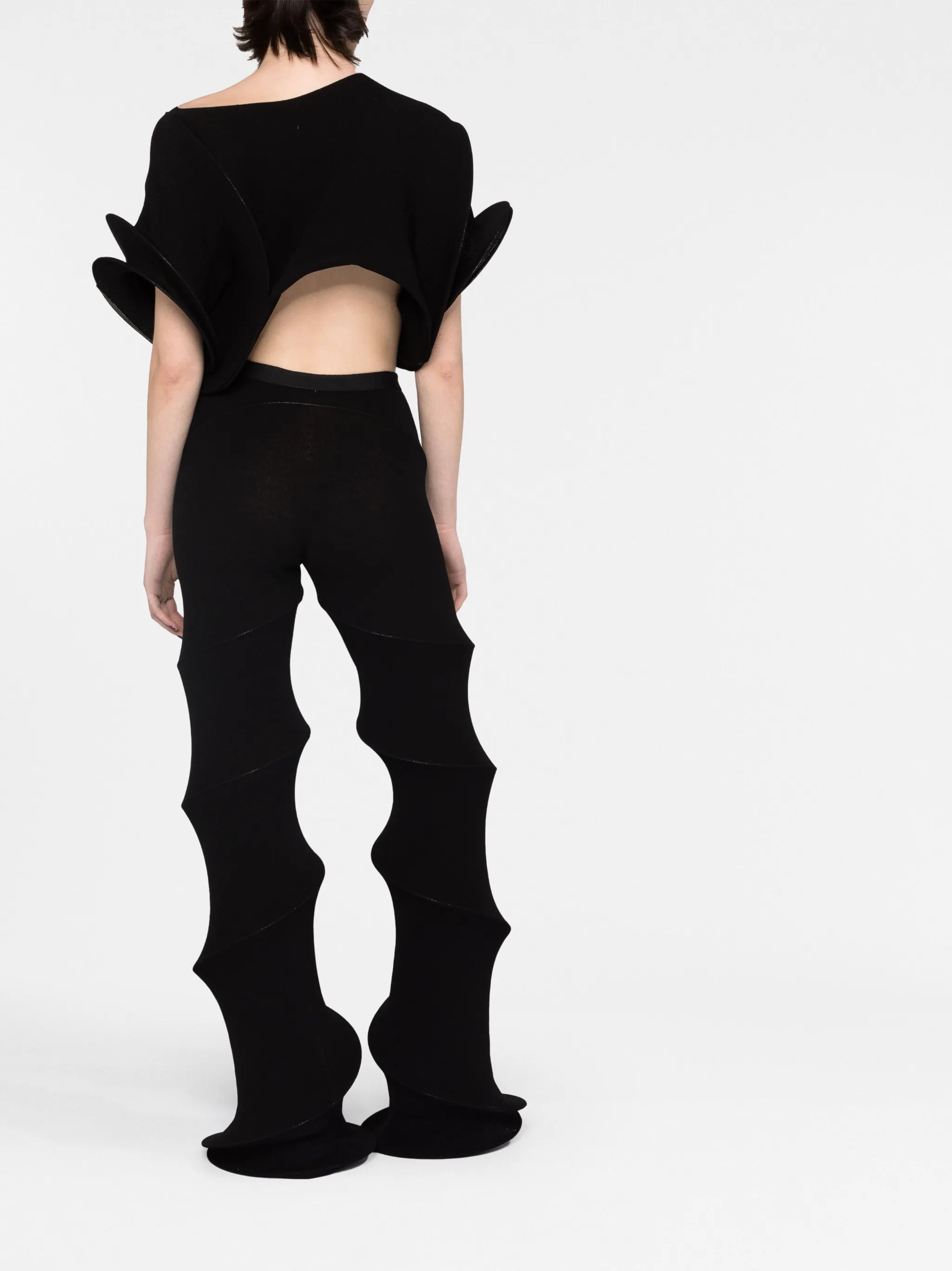 spiral asymmetrical cropped top