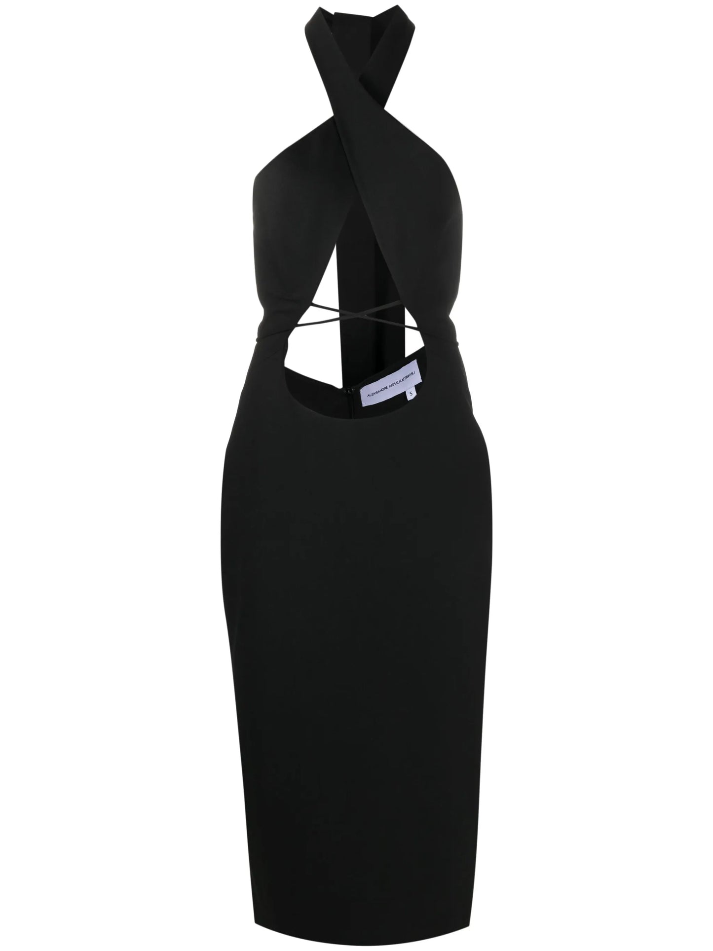 cut-out halterneck midi dress