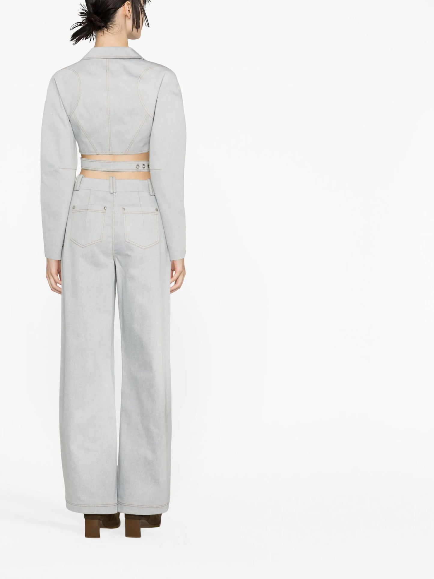 mid-rise wide-leg jeans