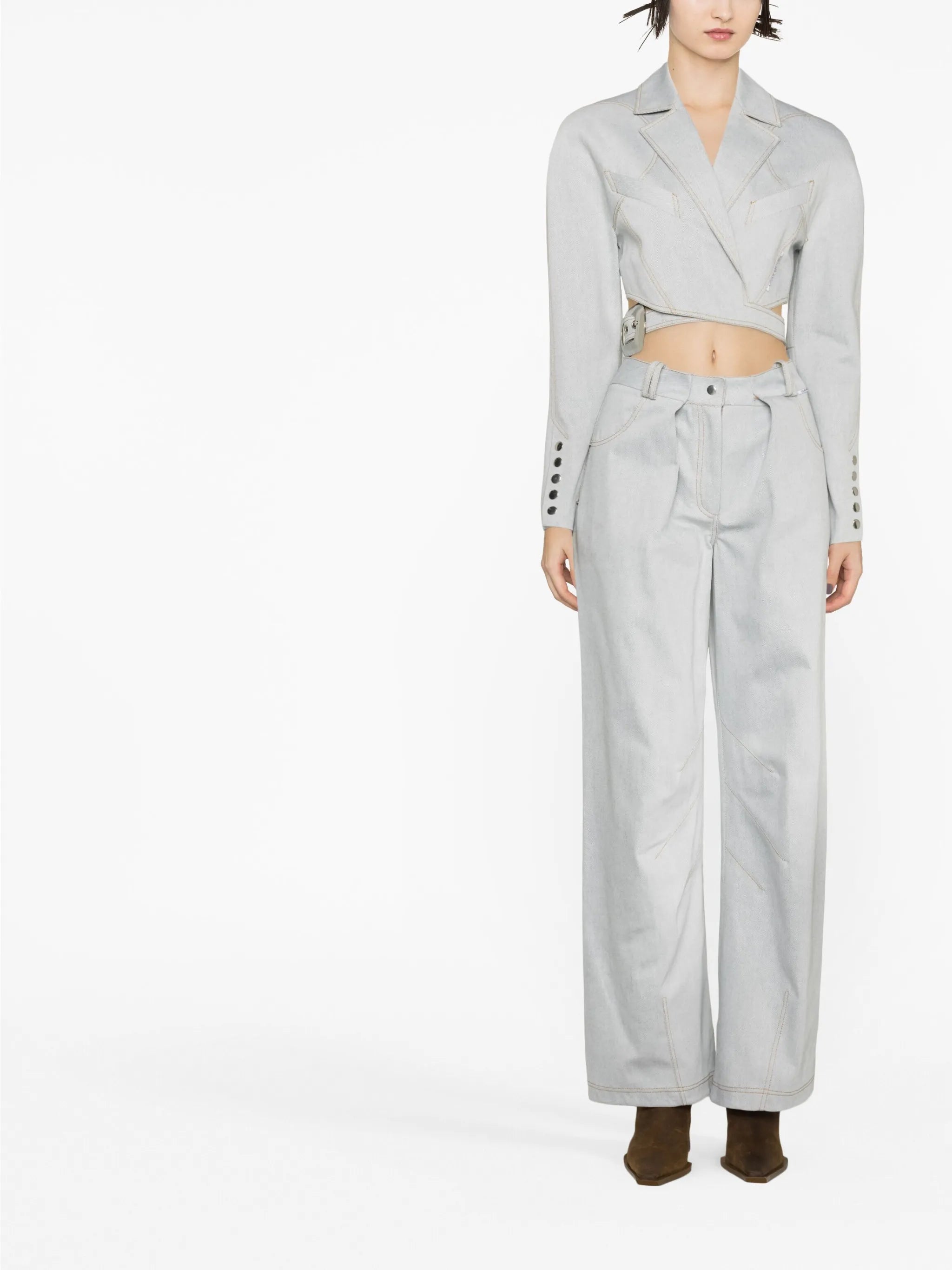 mid-rise wide-leg jeans