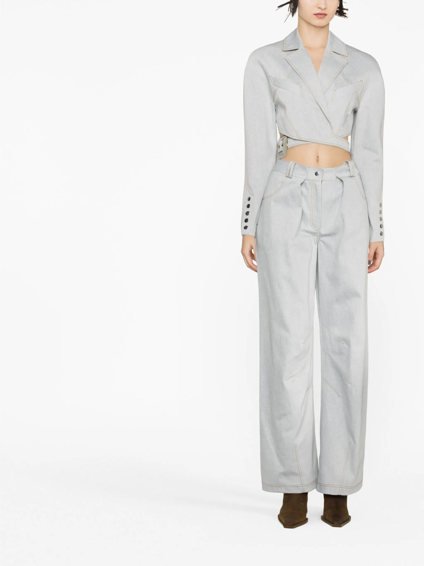 mid-rise wide-leg jeans
