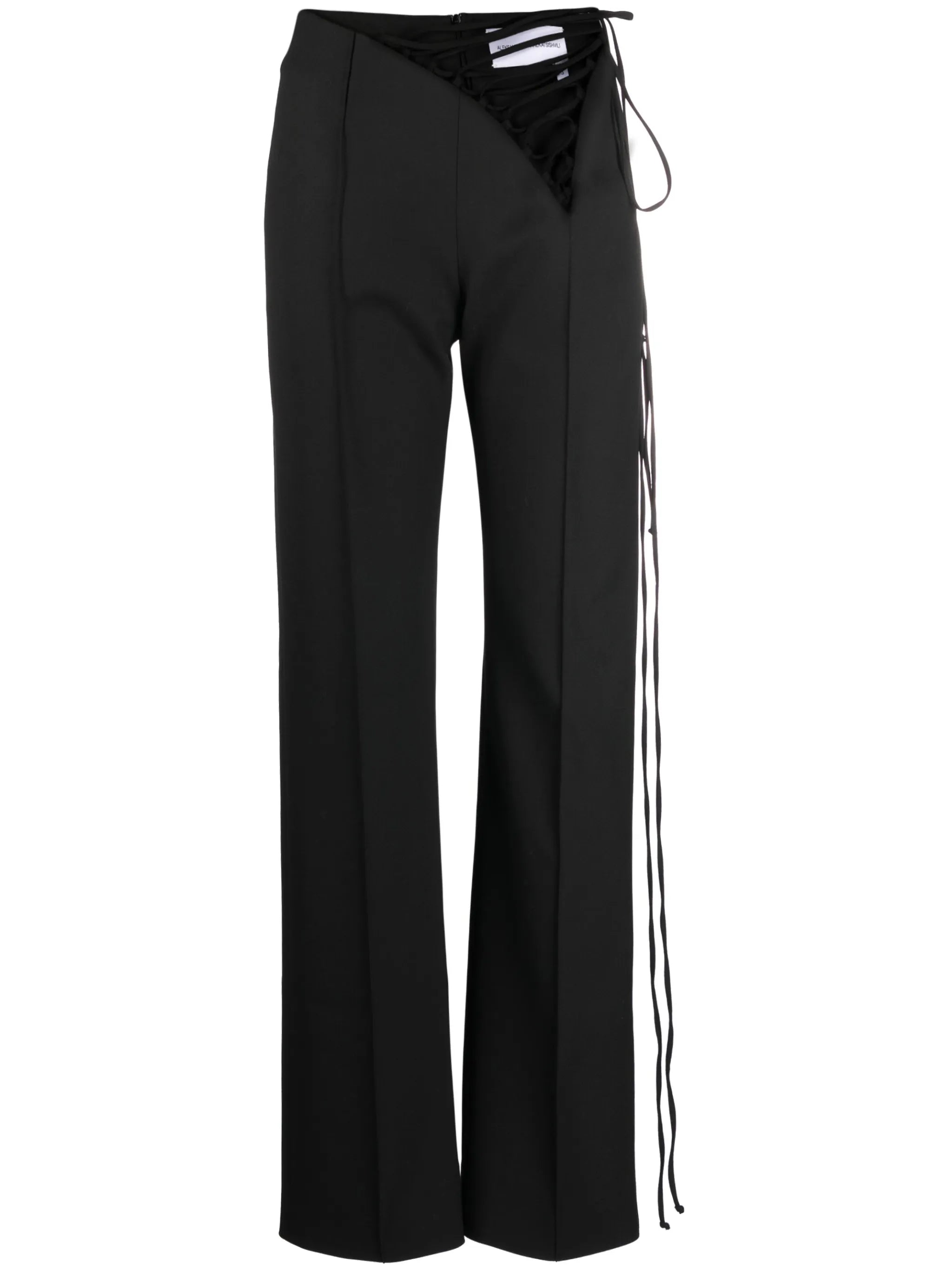 lace-up high-waisted trousers