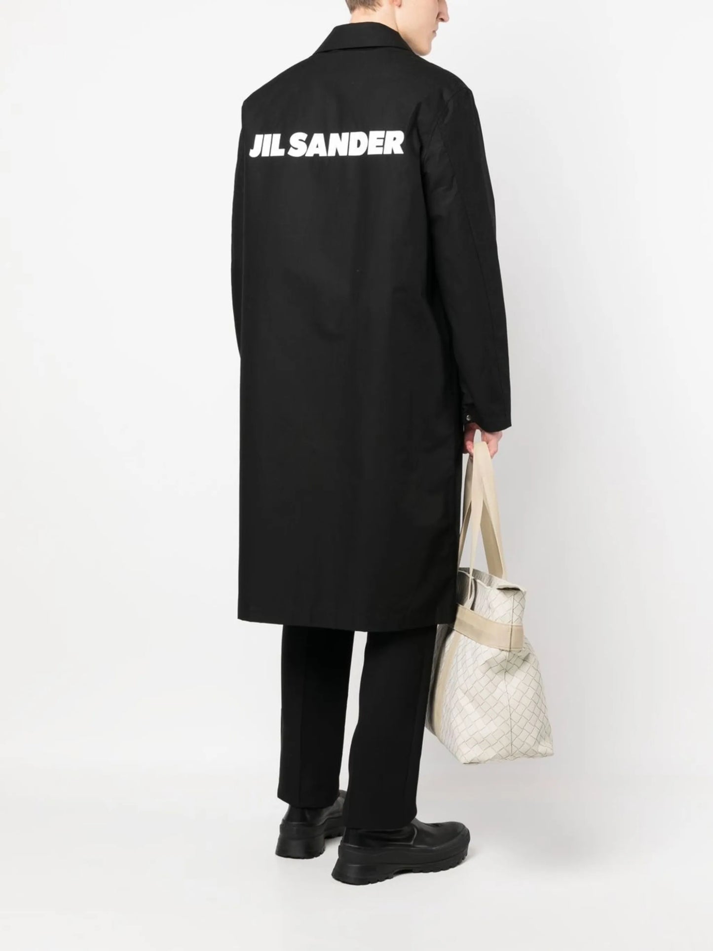 logo-print coat
