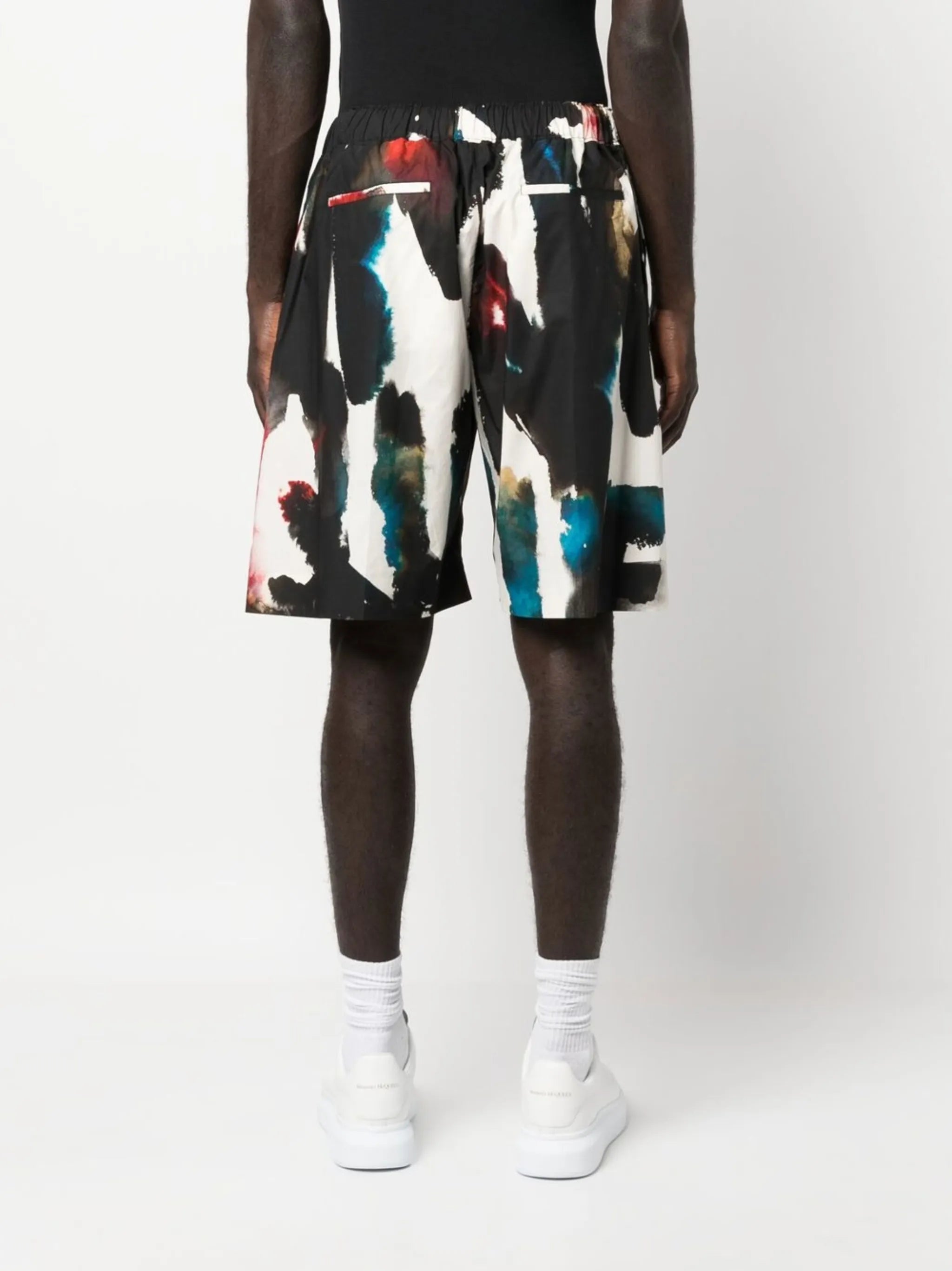 logo-print straight-leg shorts