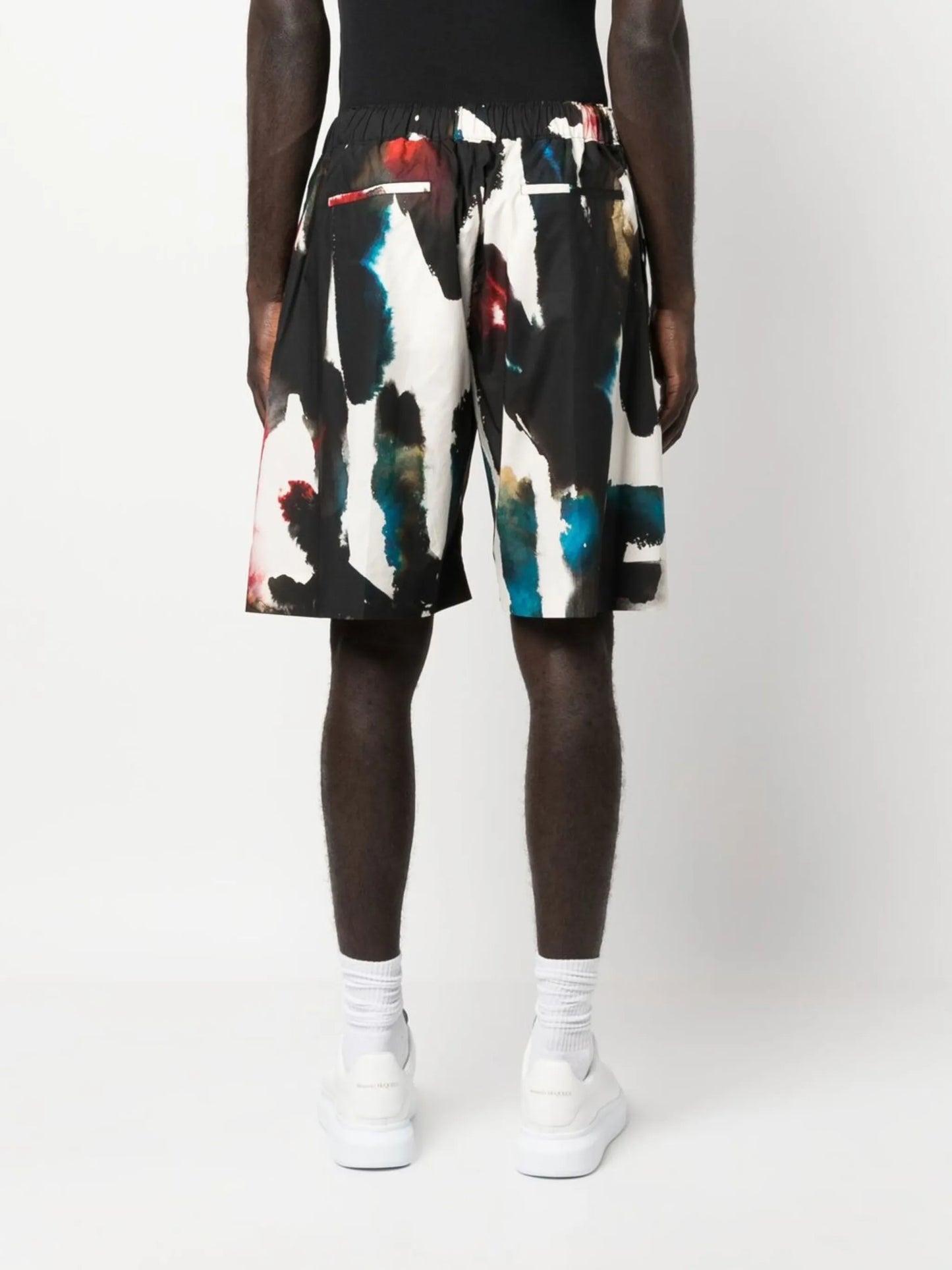 logo-print straight-leg shorts