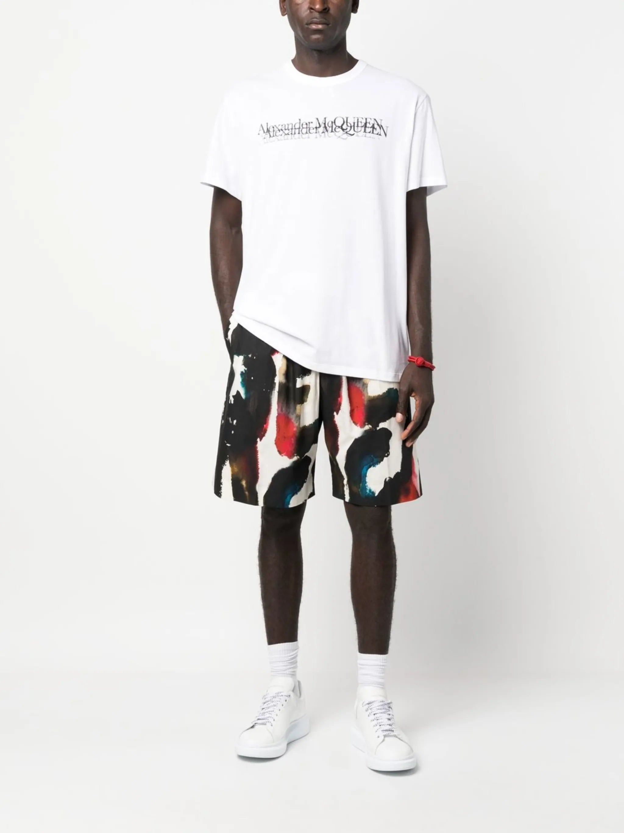 logo-print straight-leg shorts
