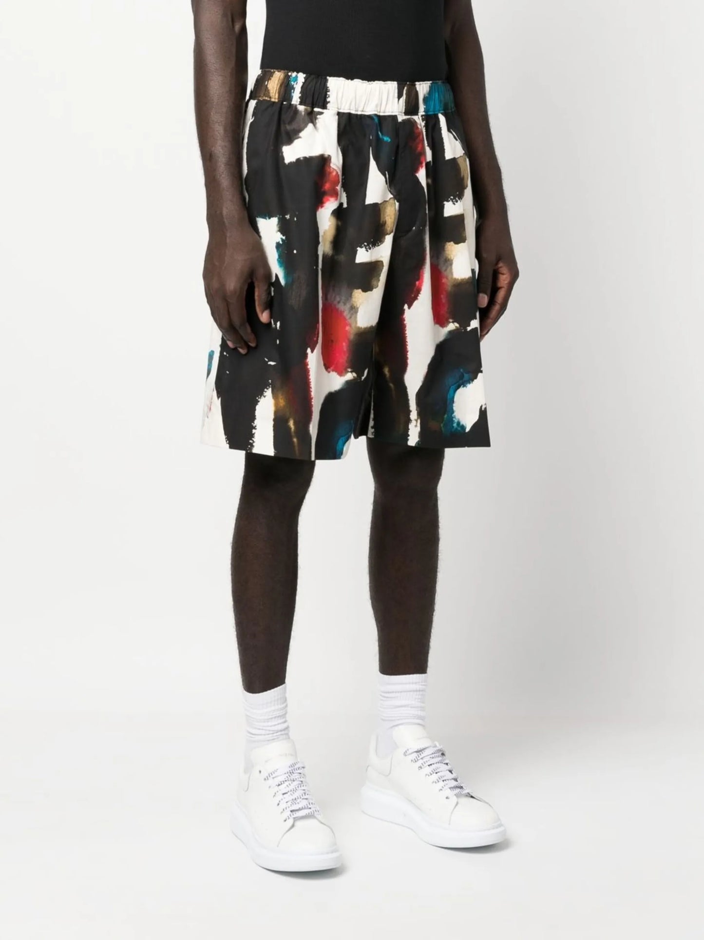 logo-print straight-leg shorts