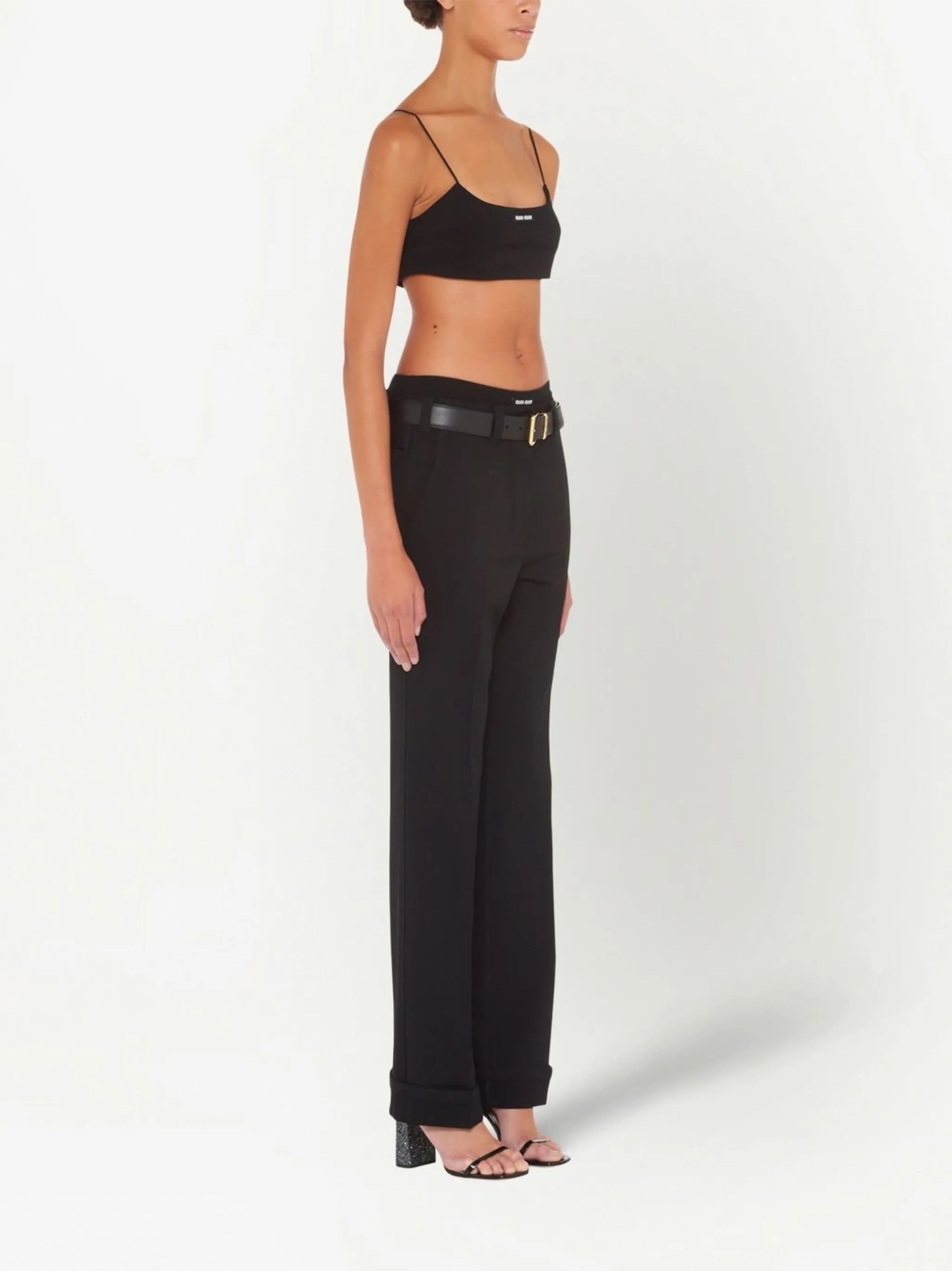 logo-patch crop top