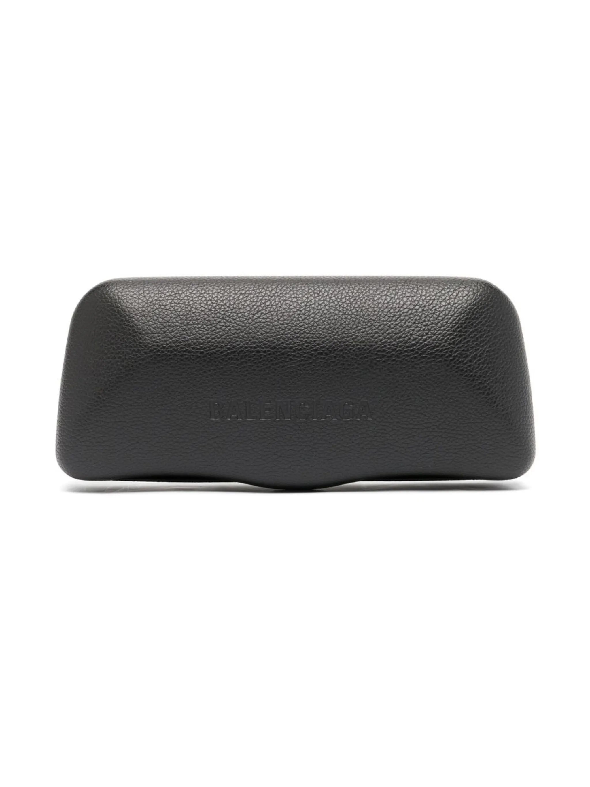 logo-lettering square-frame sunglasses