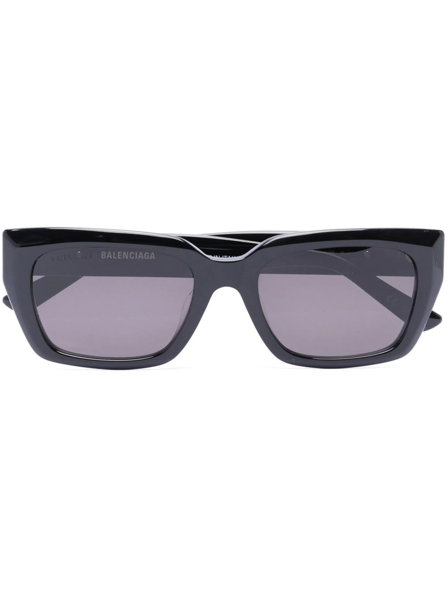 logo-lettering square-frame sunglasses
