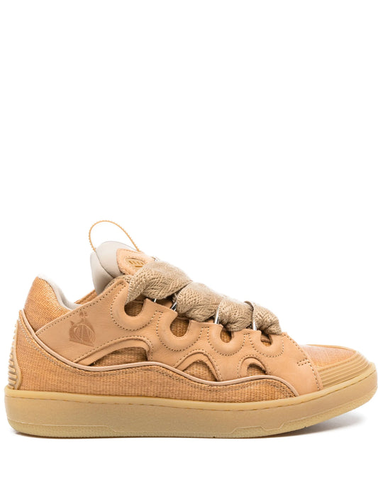 Curb raffia low-top sneakers