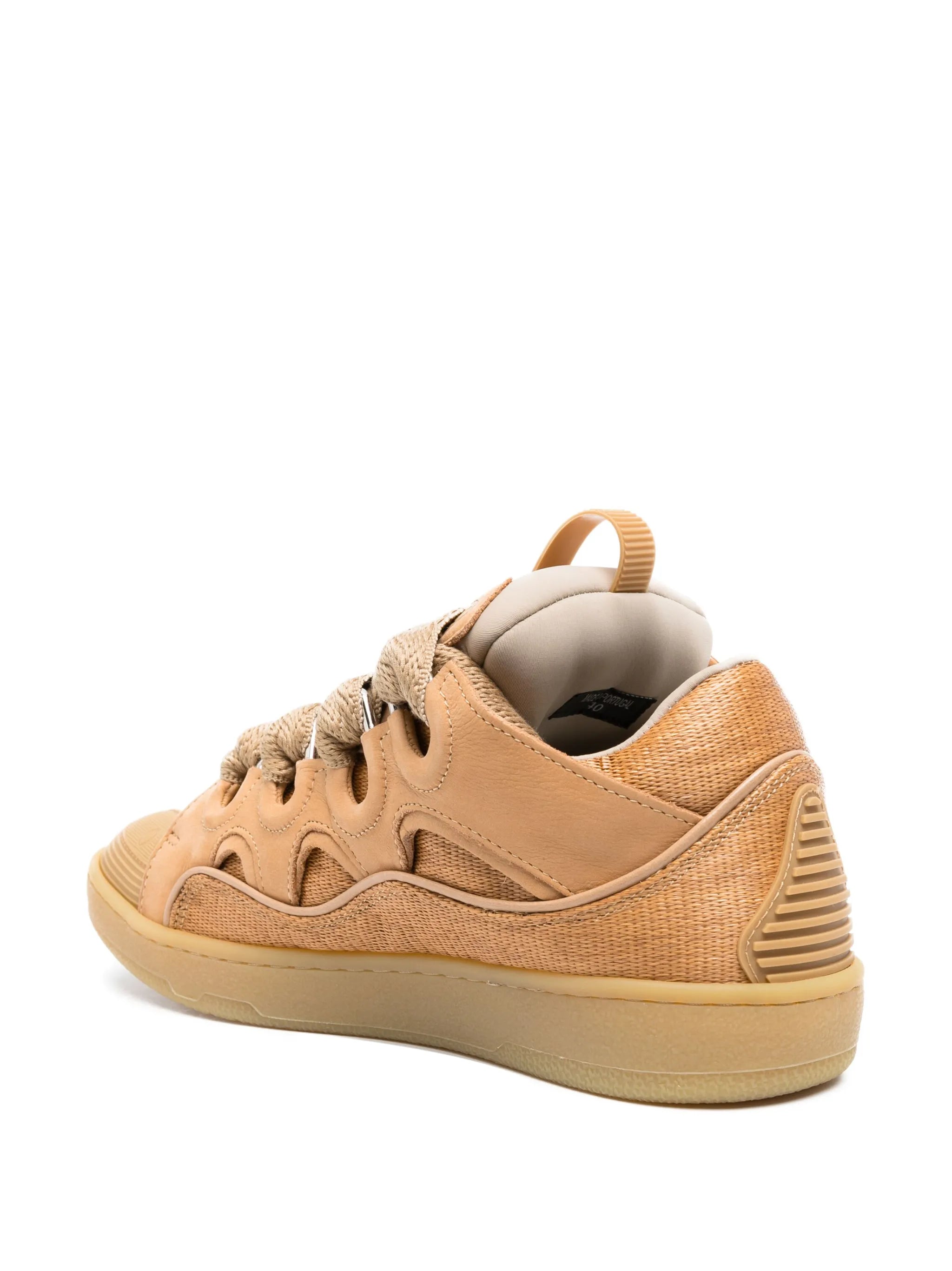 Curb raffia low-top sneakers