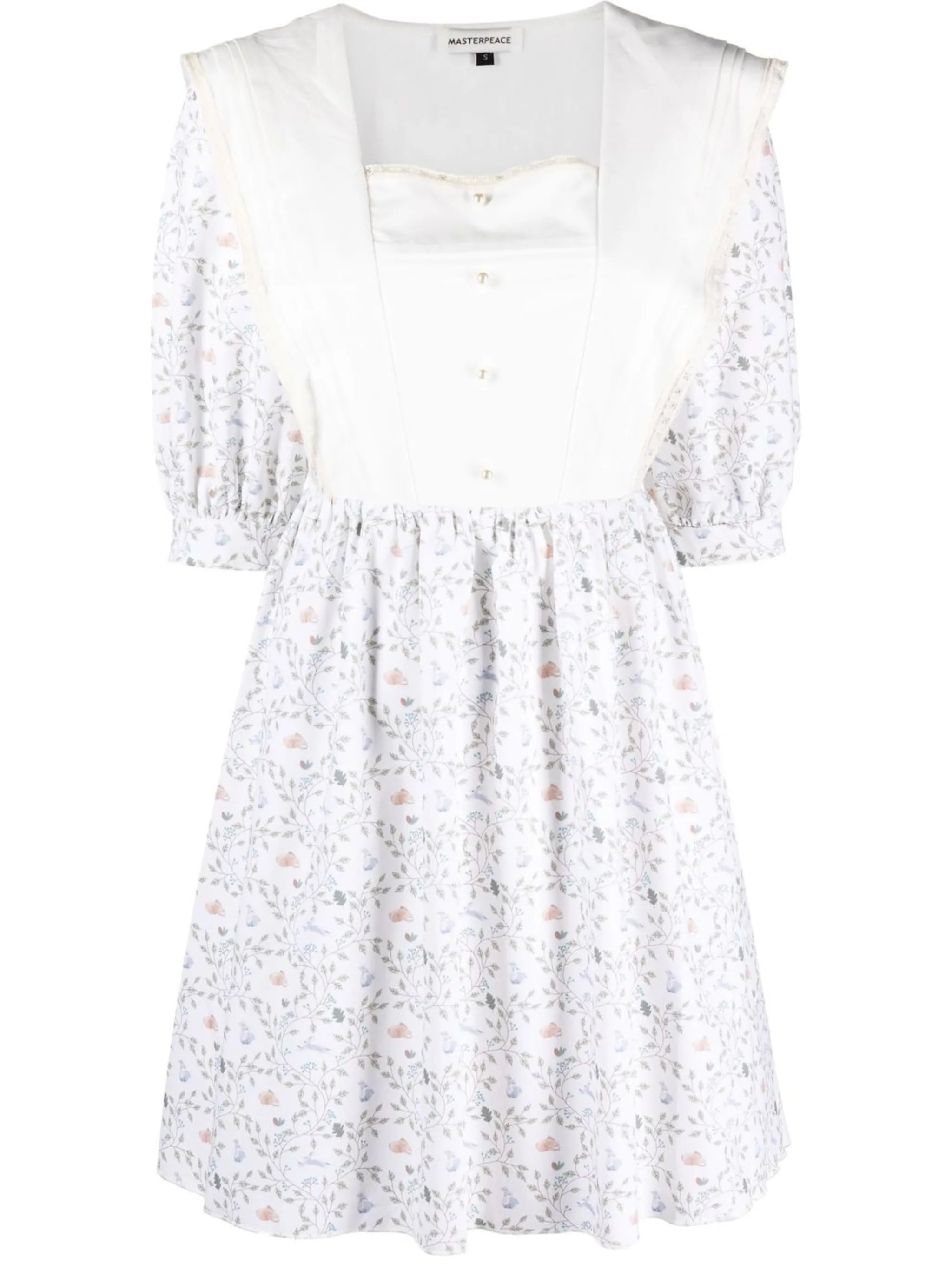 sailor collar floral print minidress