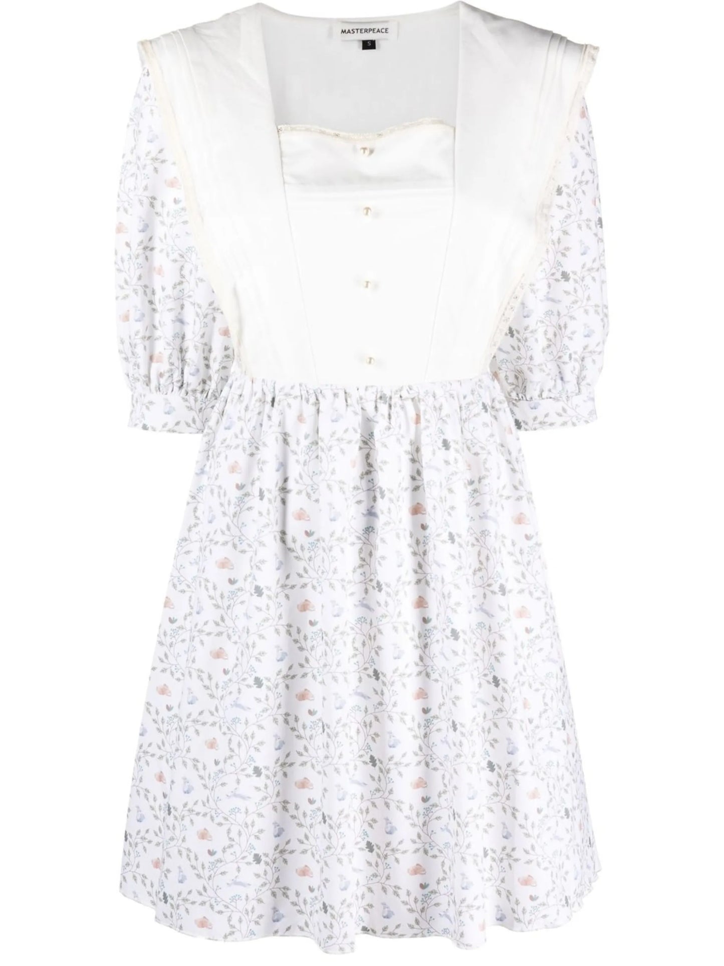 sailor collar floral print minidress