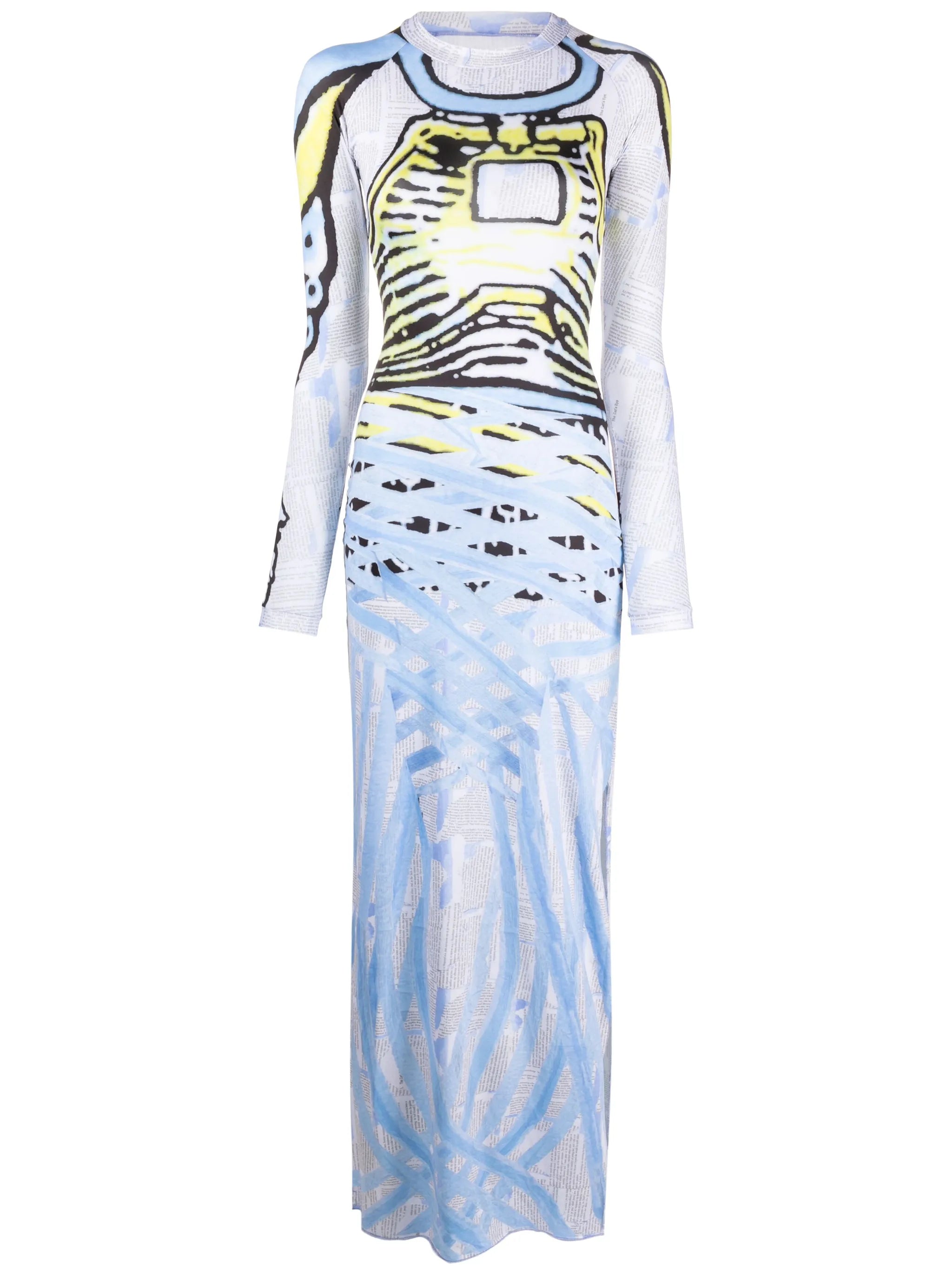 graphic-print maxi dress