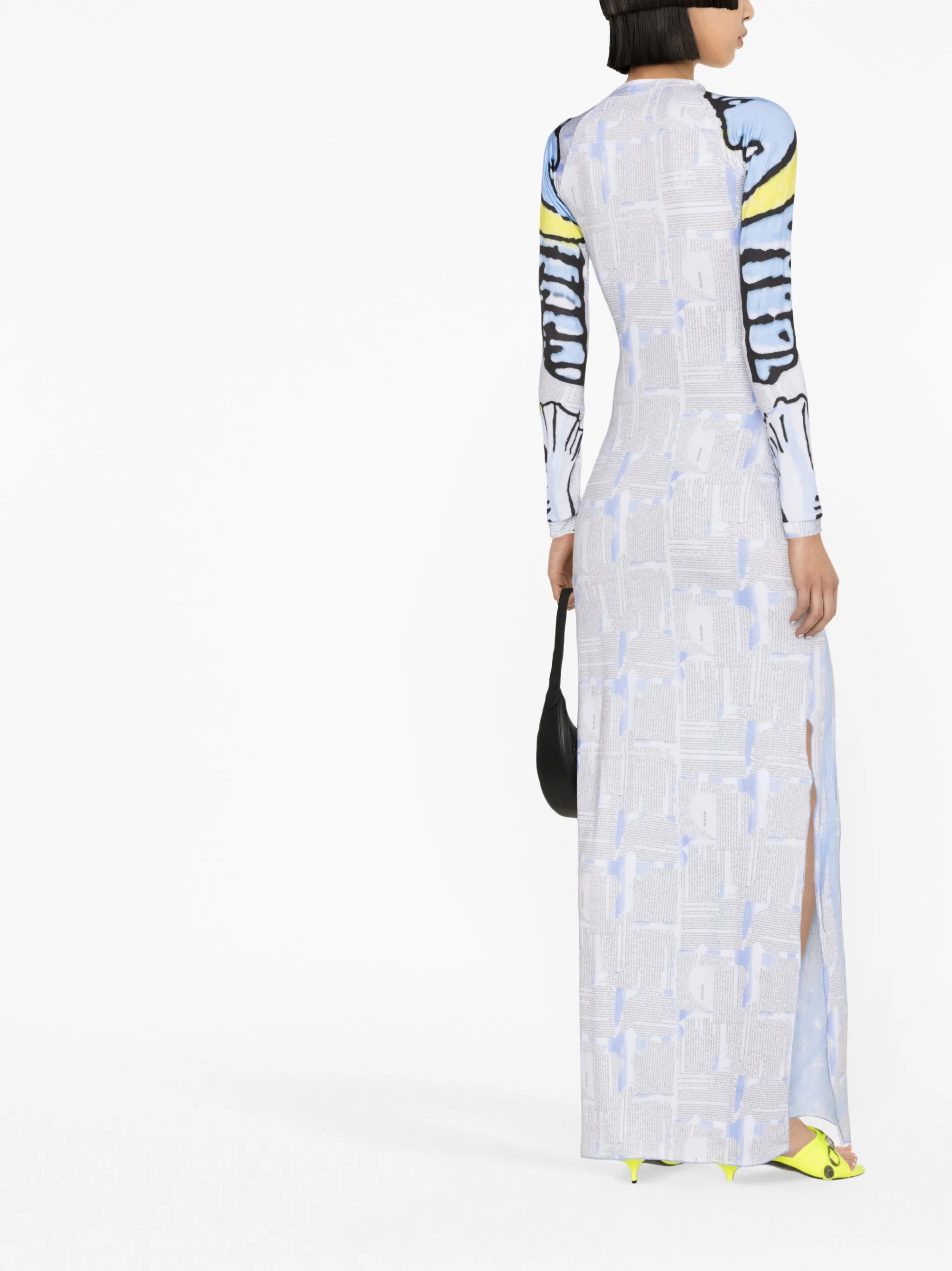 graphic-print maxi dress