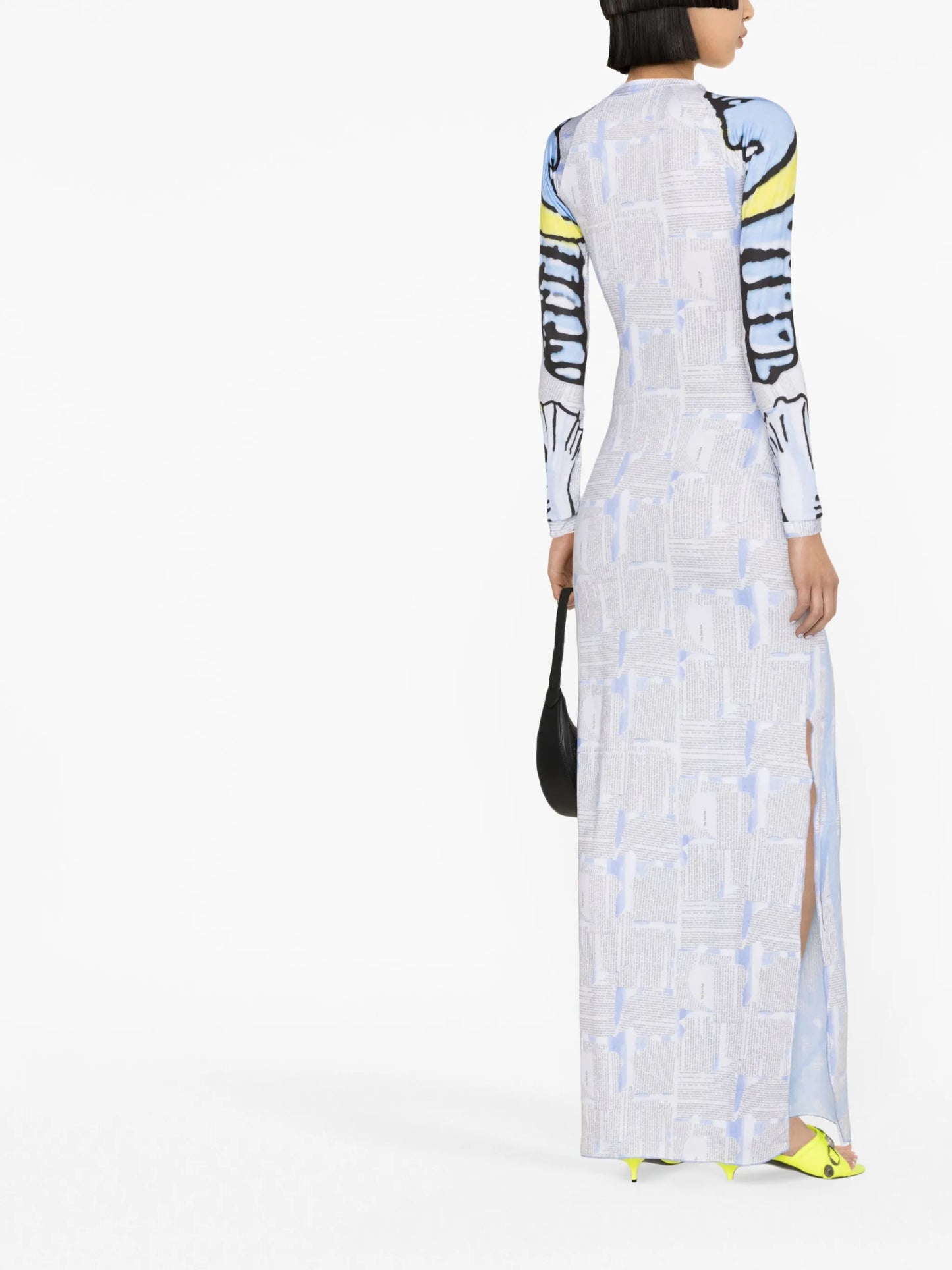 graphic-print maxi dress