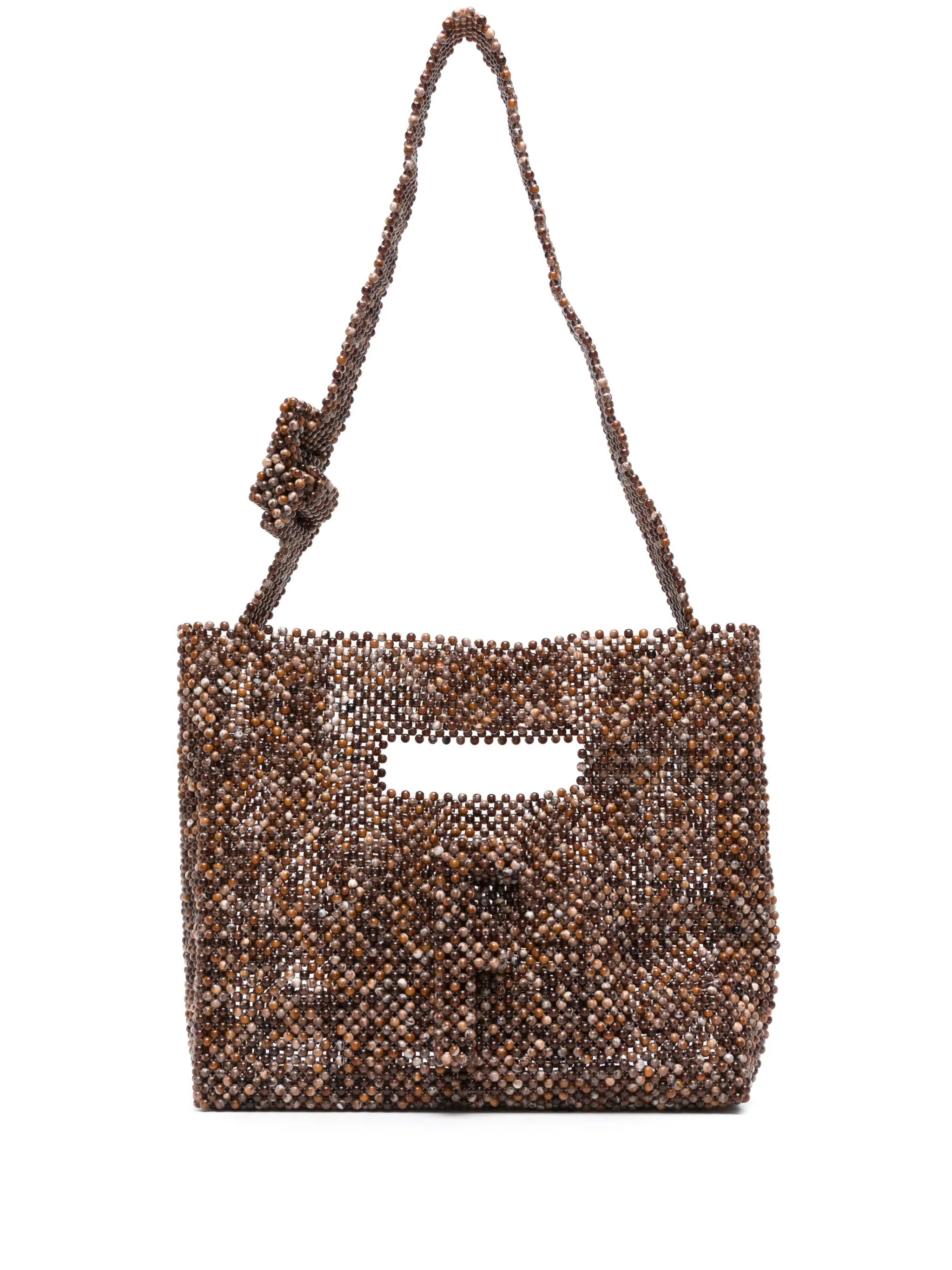 Eff beaded tote bag