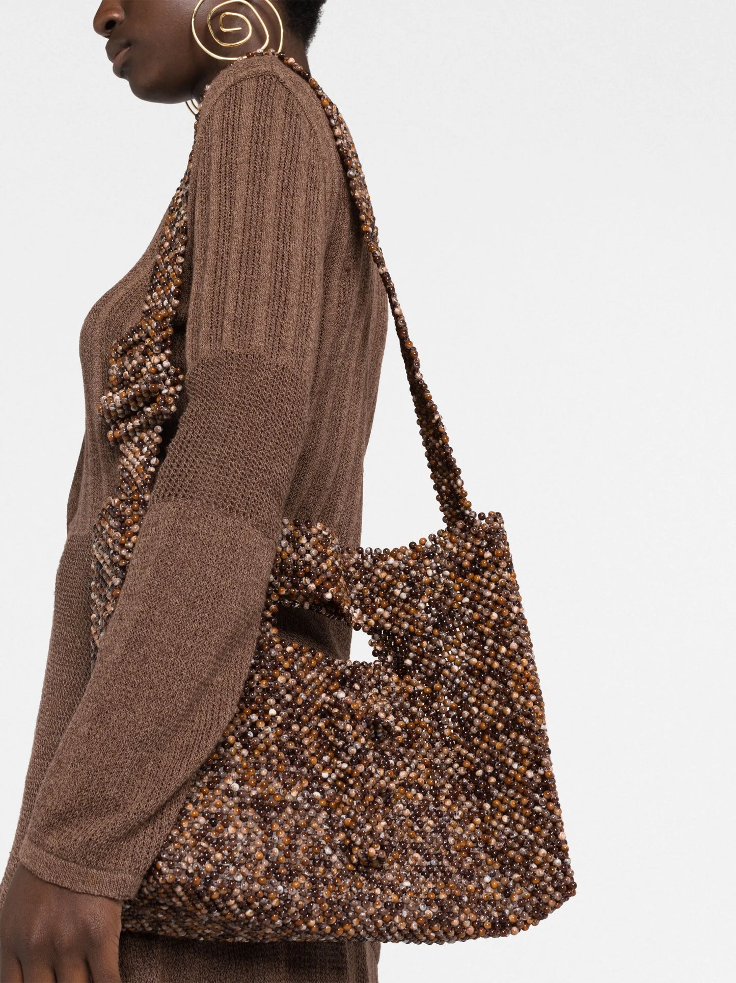Eff beaded tote bag