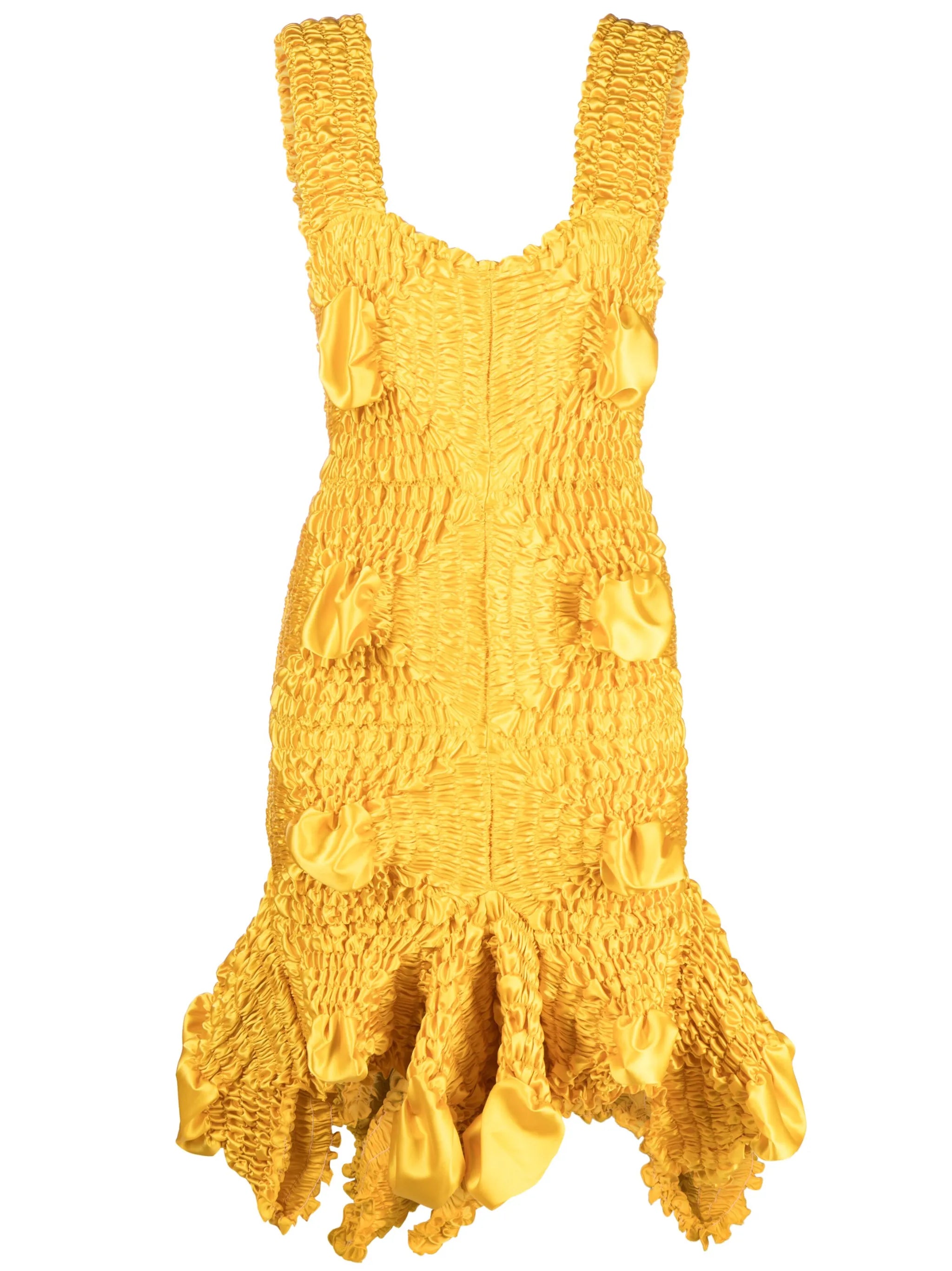 Flared Twist asymmetric shirred dress