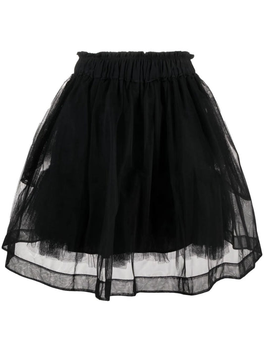 Black High Waisted A-line Skirt
