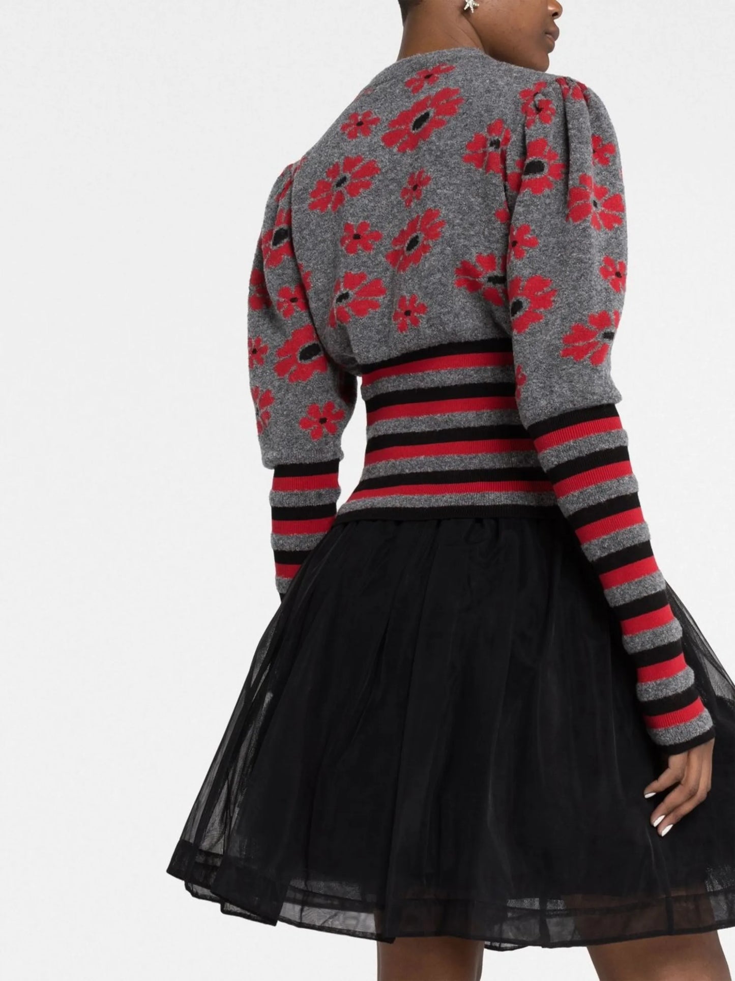 Black High Waisted A-line Skirt