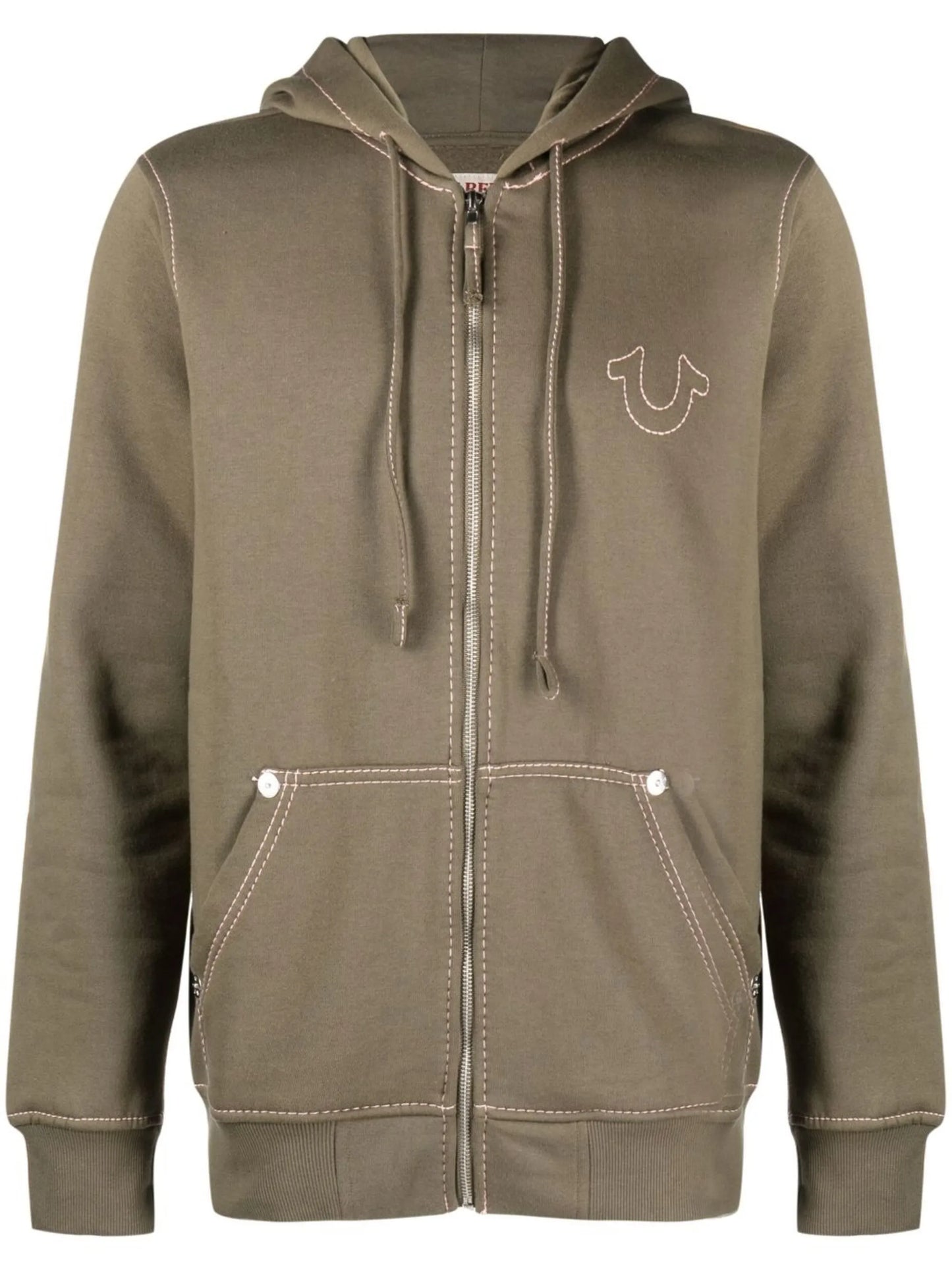Big T zip-up hoodie