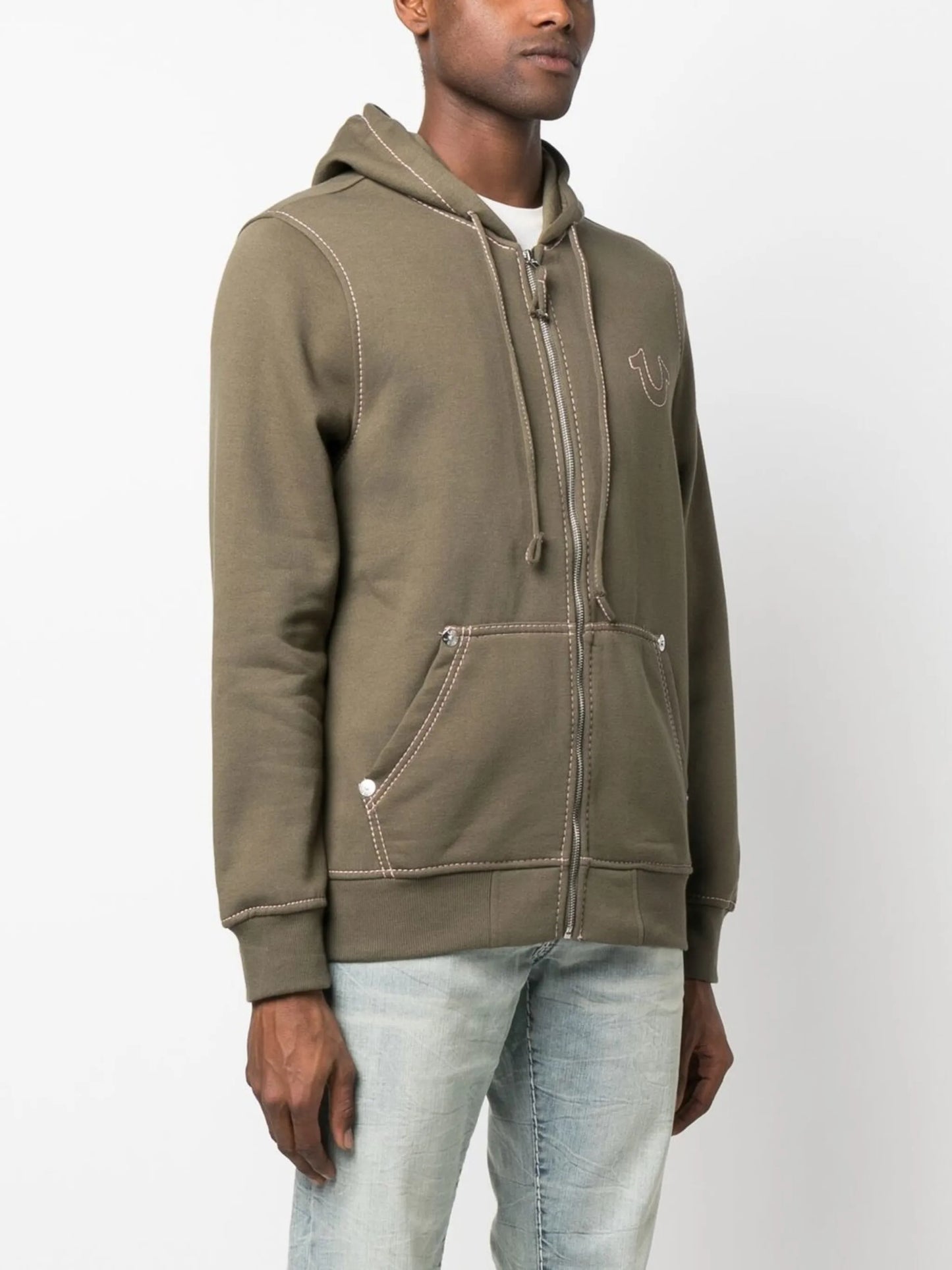 Big T zip-up hoodie