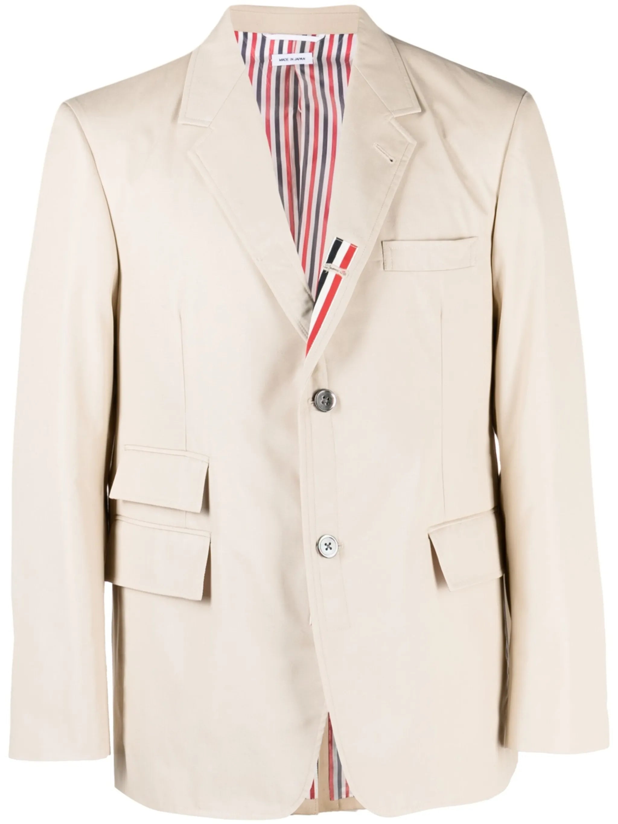 flap-pockets single-breasted jacket