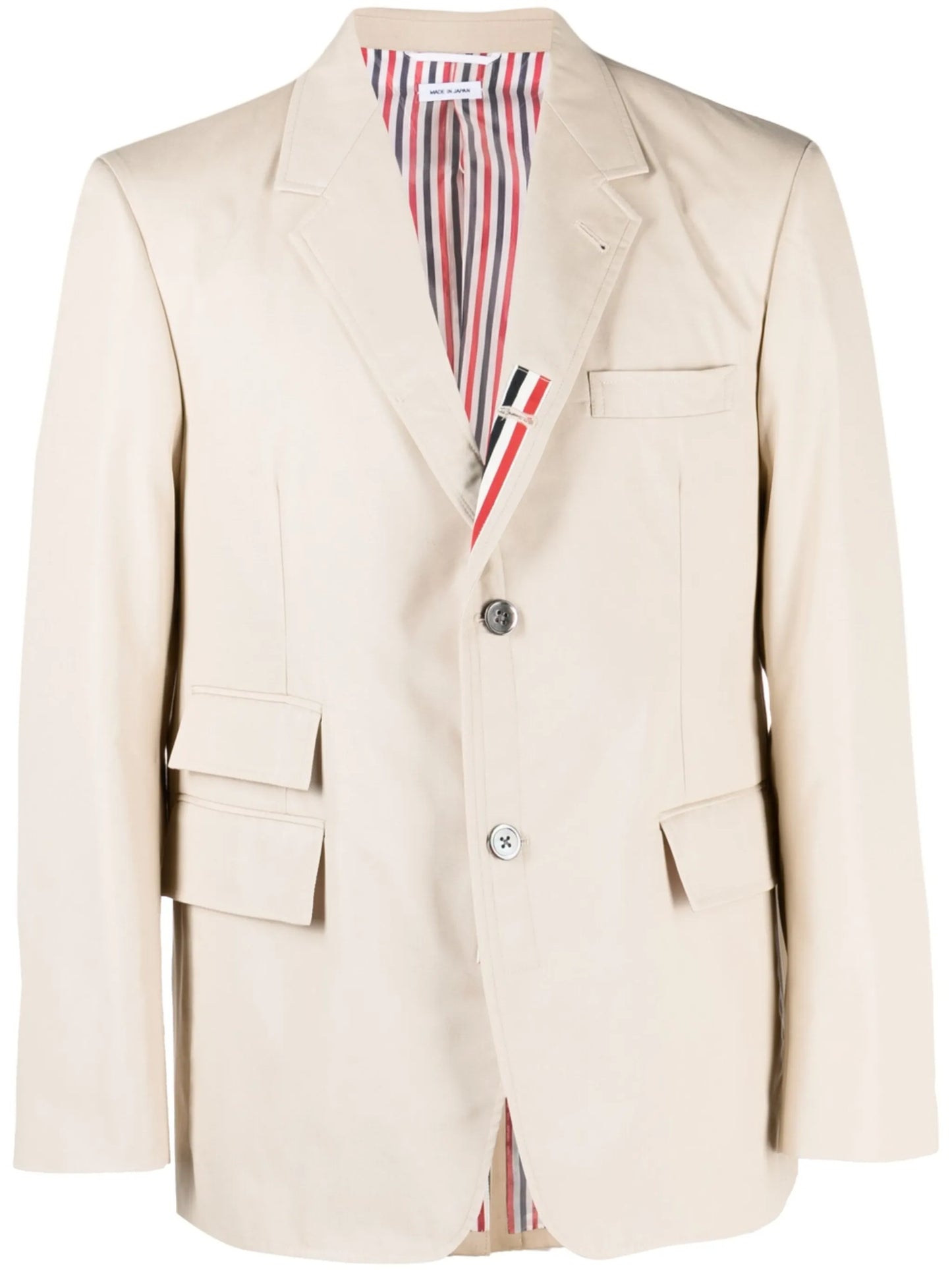 flap-pockets single-breasted jacket