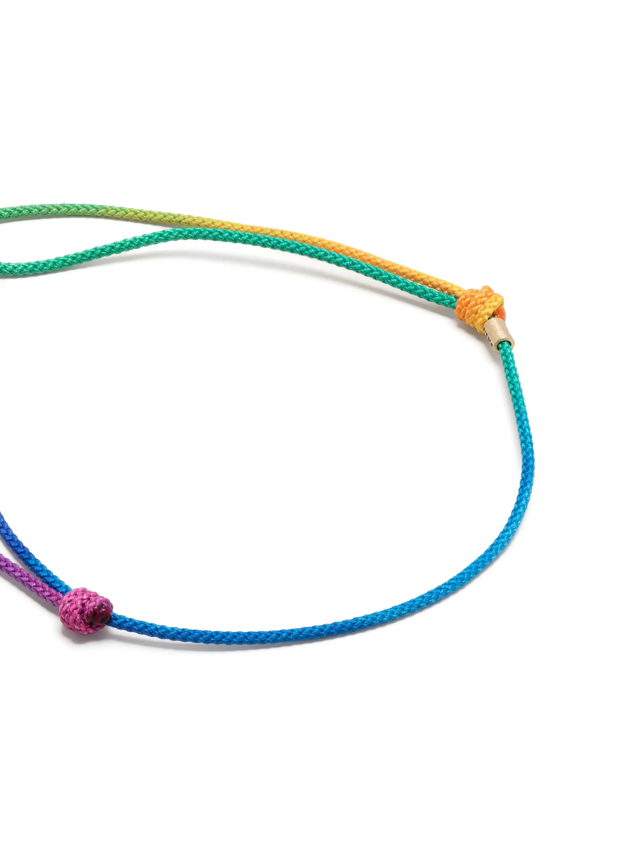 14kt yellow gold rainbow cord bracelet