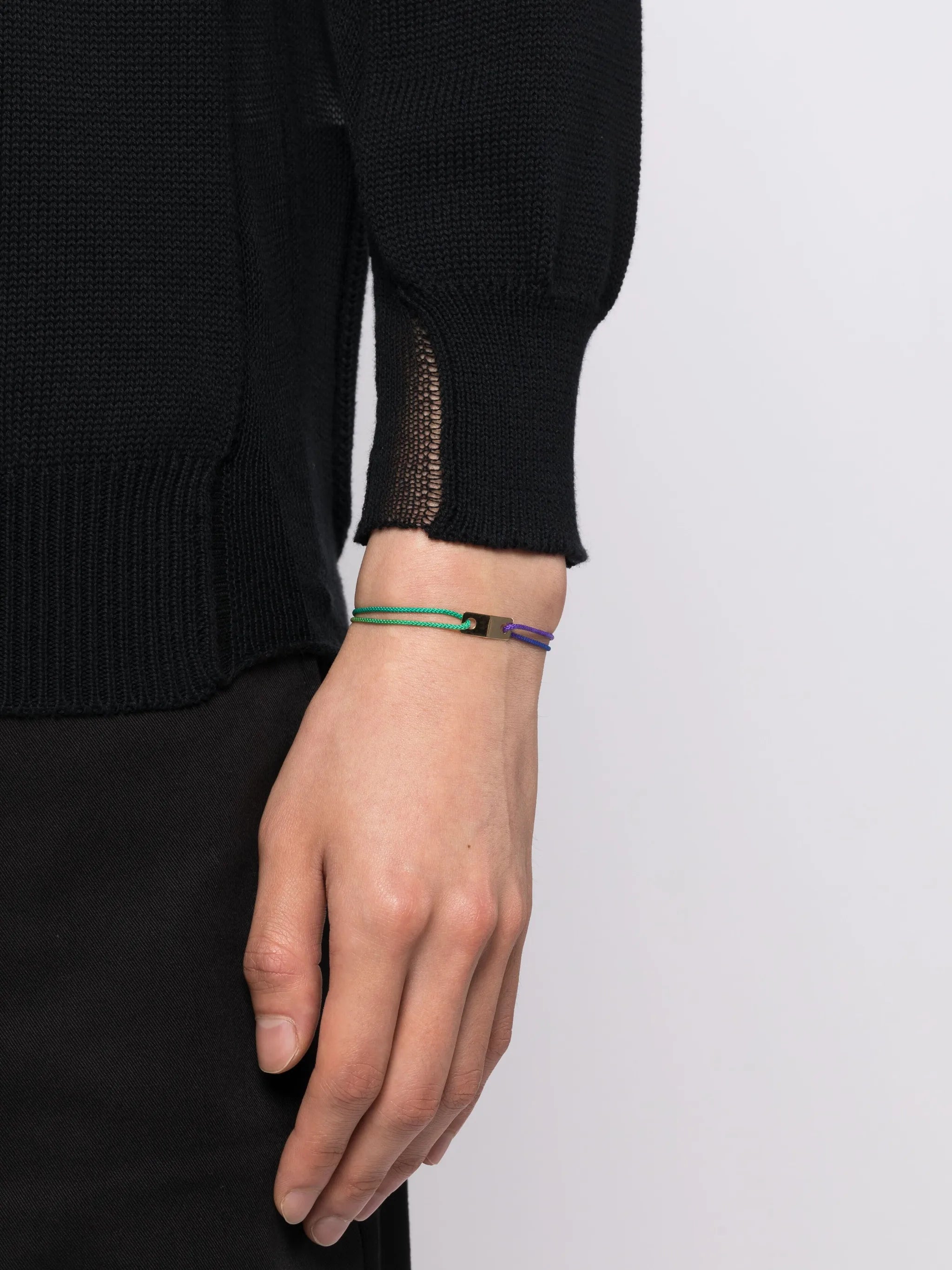 14kt yellow gold rainbow cord bracelet