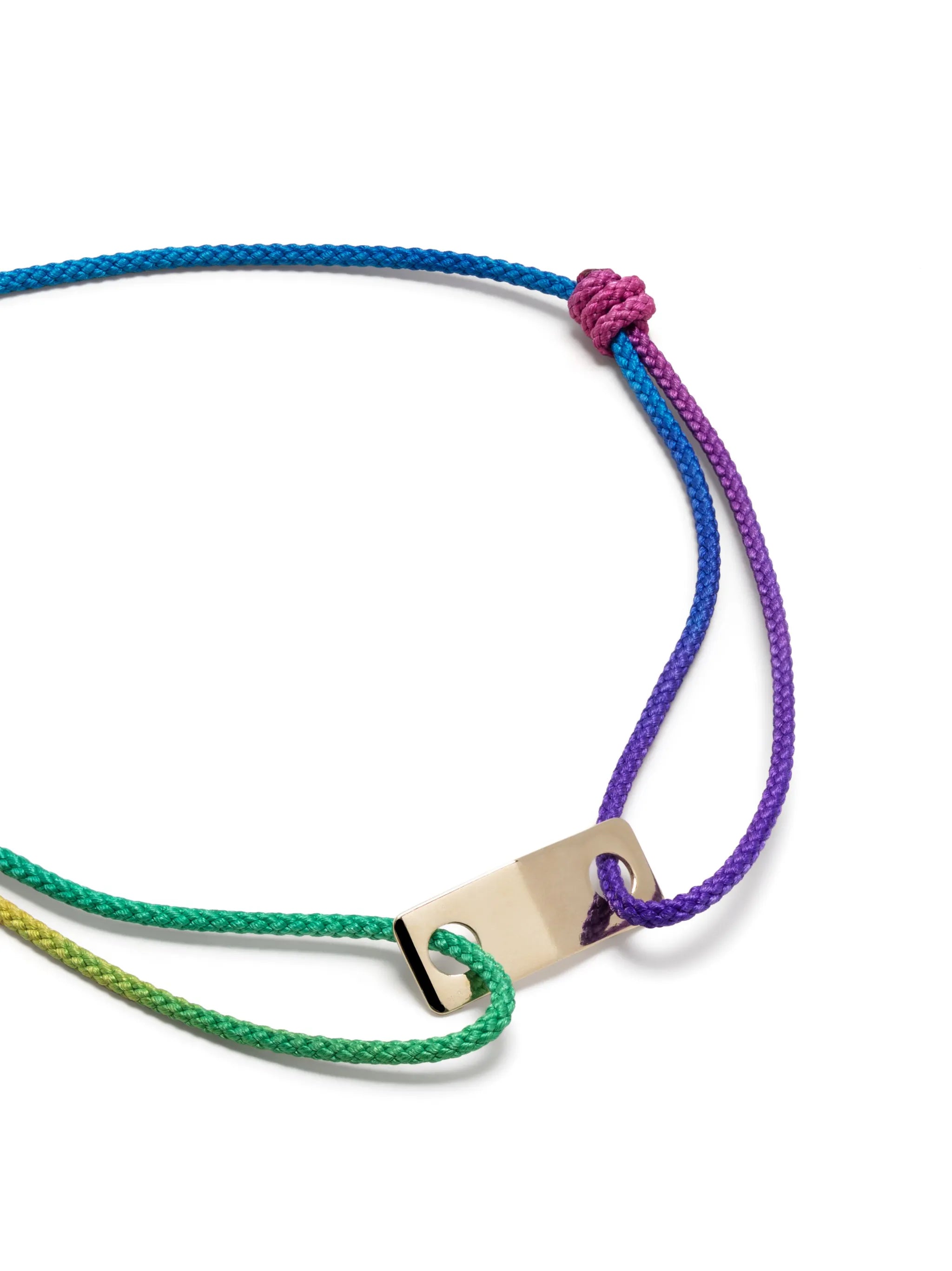 14kt yellow gold rainbow cord bracelet