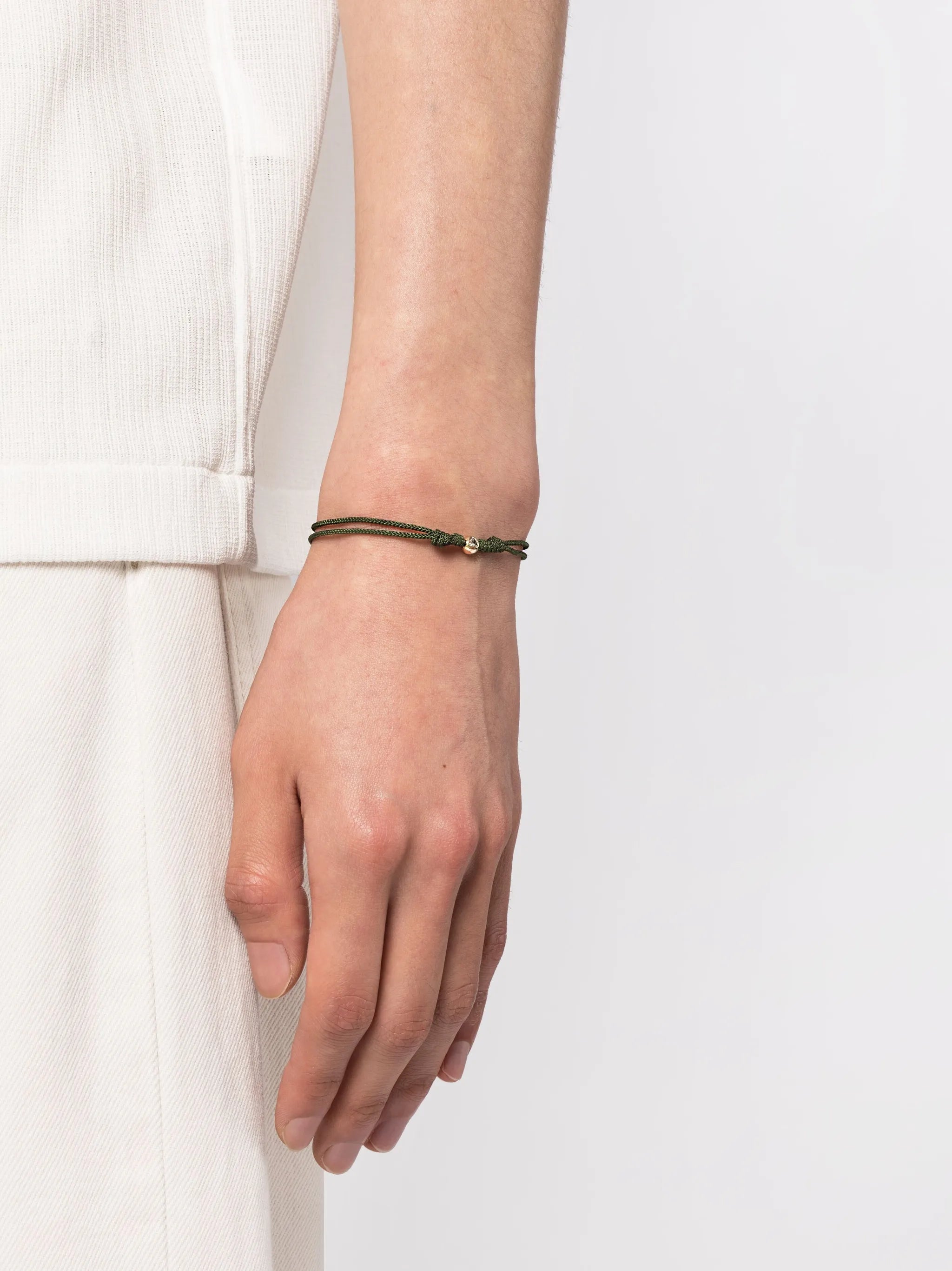 14kt yellow gold medium Ball Diamond cord bracelet