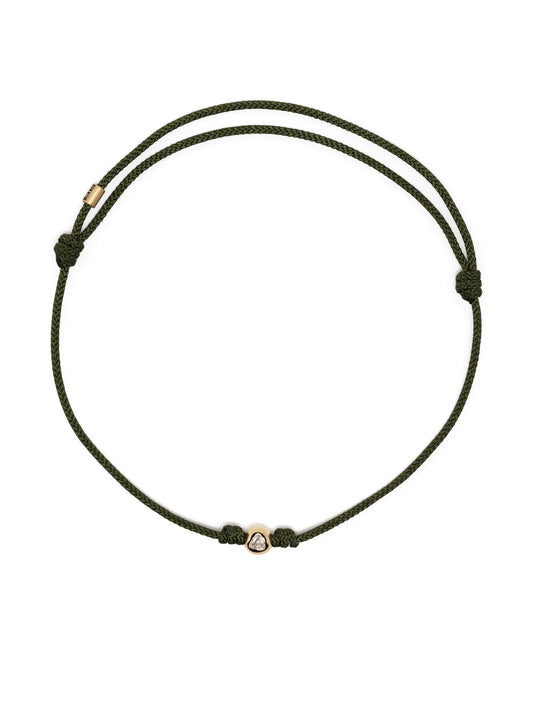 14kt yellow gold medium Ball Diamond cord bracelet