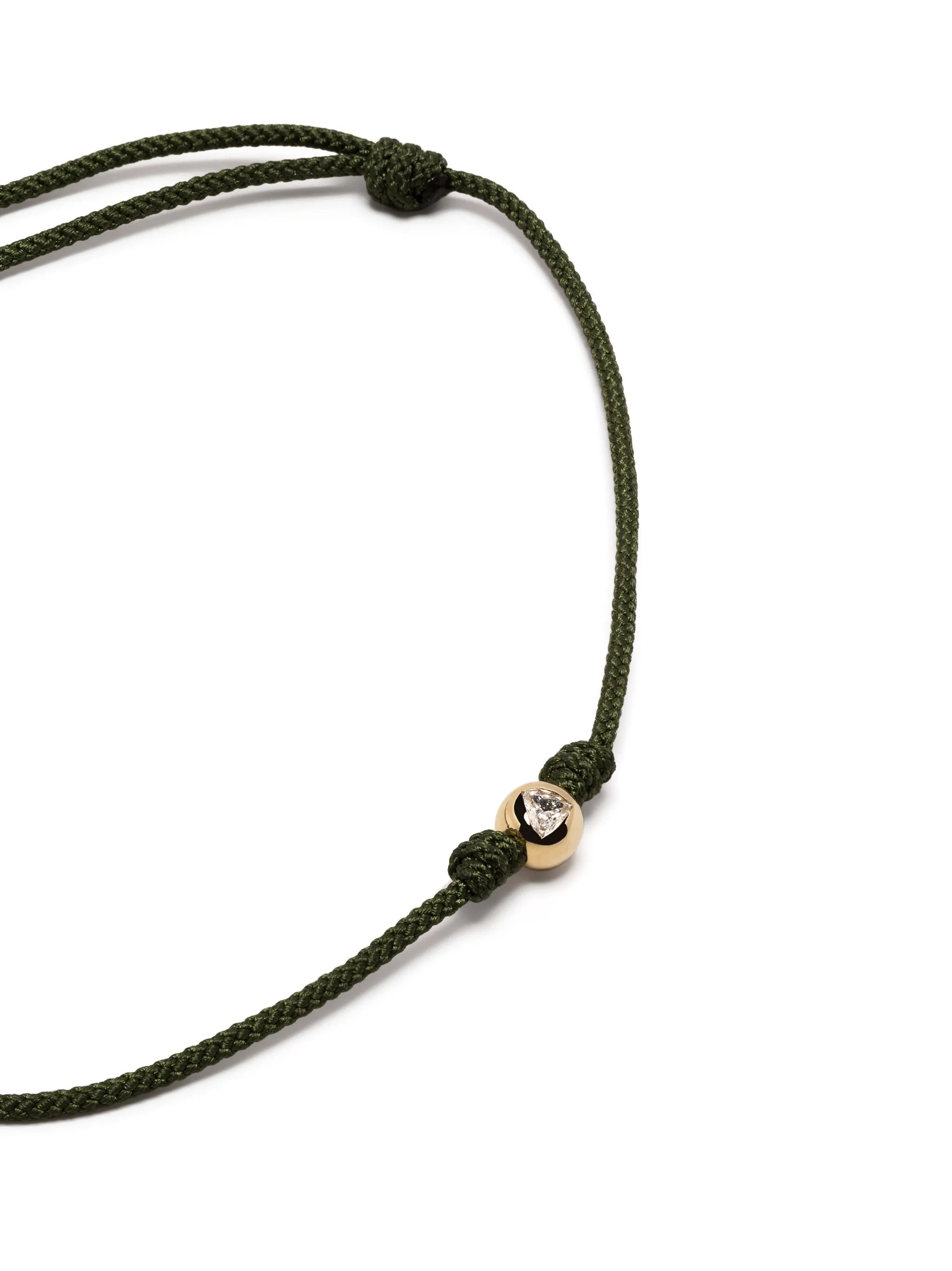 14kt yellow gold medium Ball Diamond cord bracelet