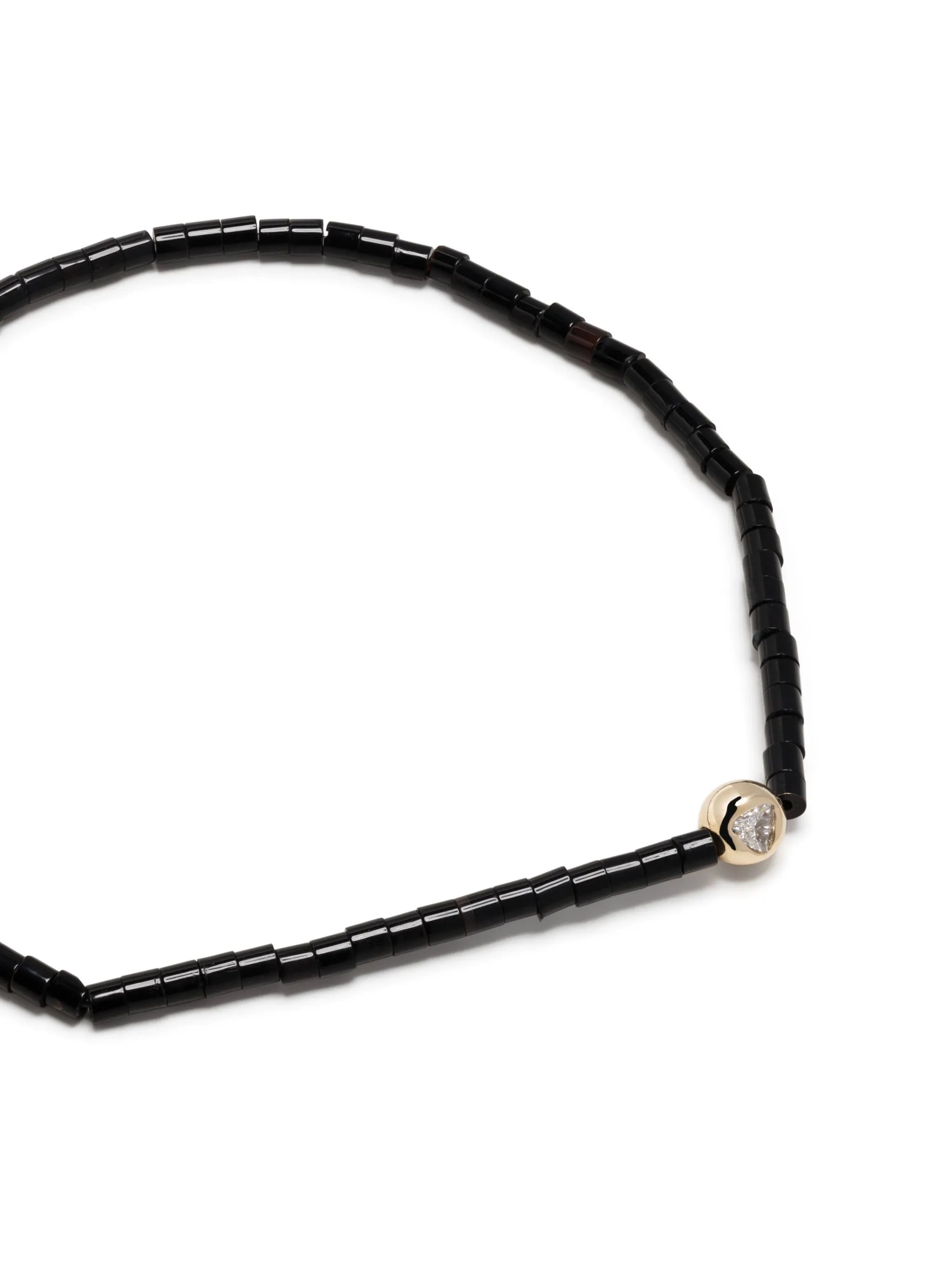 14kt yellow gold Medium Ball diamond beaded bracelet